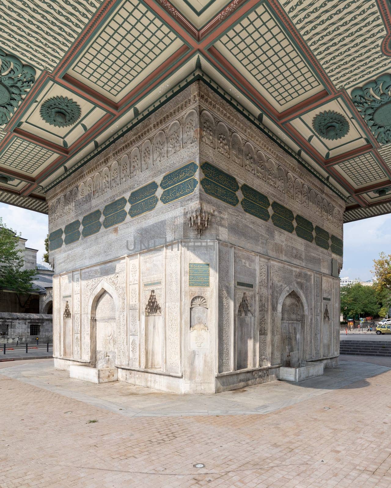 Kilic Ali Pasha Fountain, Kilic Ali Pasa Cesme, or Tophane fountain, an 18th century public water fountain, or Sabil, built by Ottoman sultan Mahmud I, suited at Beyoglu District, Istanbul, Turkey