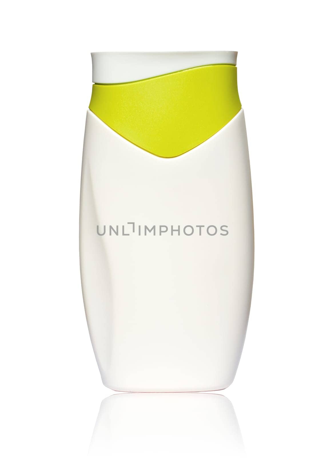 White bottle of sunmilk mirrored and insulated