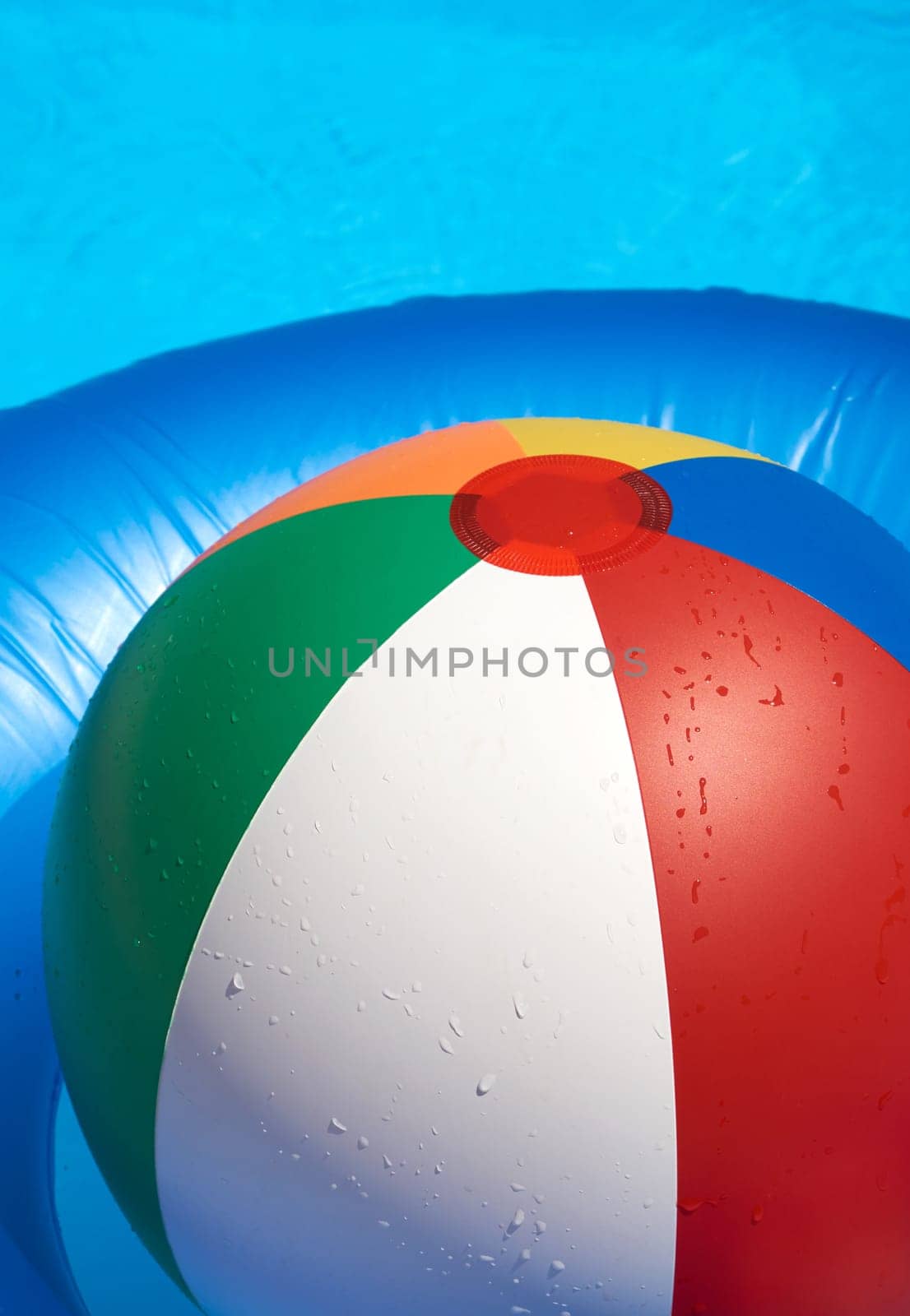Water polo and bath tyres in the paddling pool