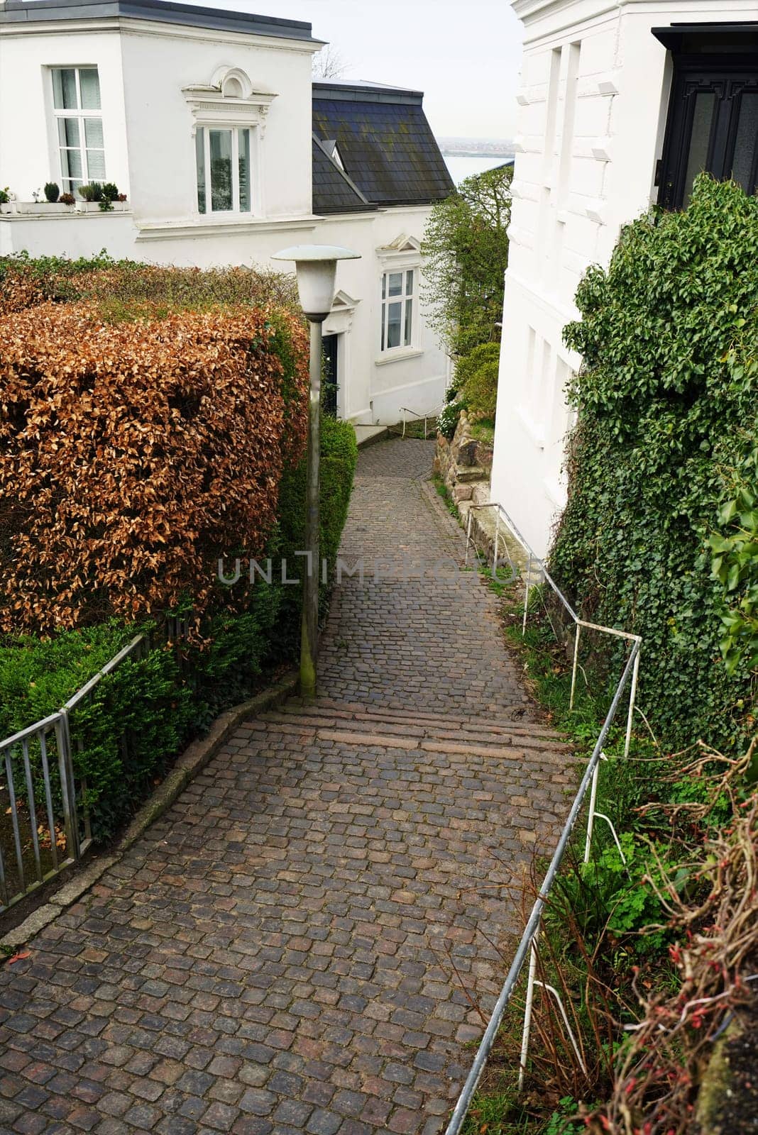 Blankeneser stairs district in Hamburg on the Elbe
