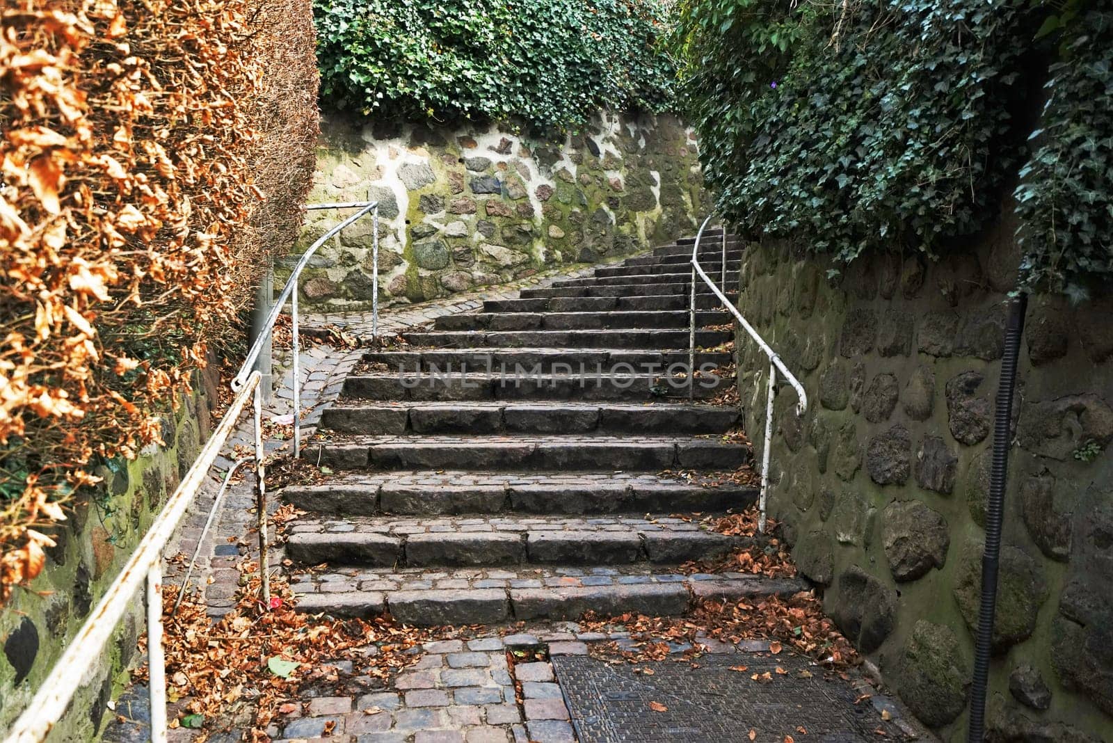Blankeneser stairs district in Hamburg on the Elbe