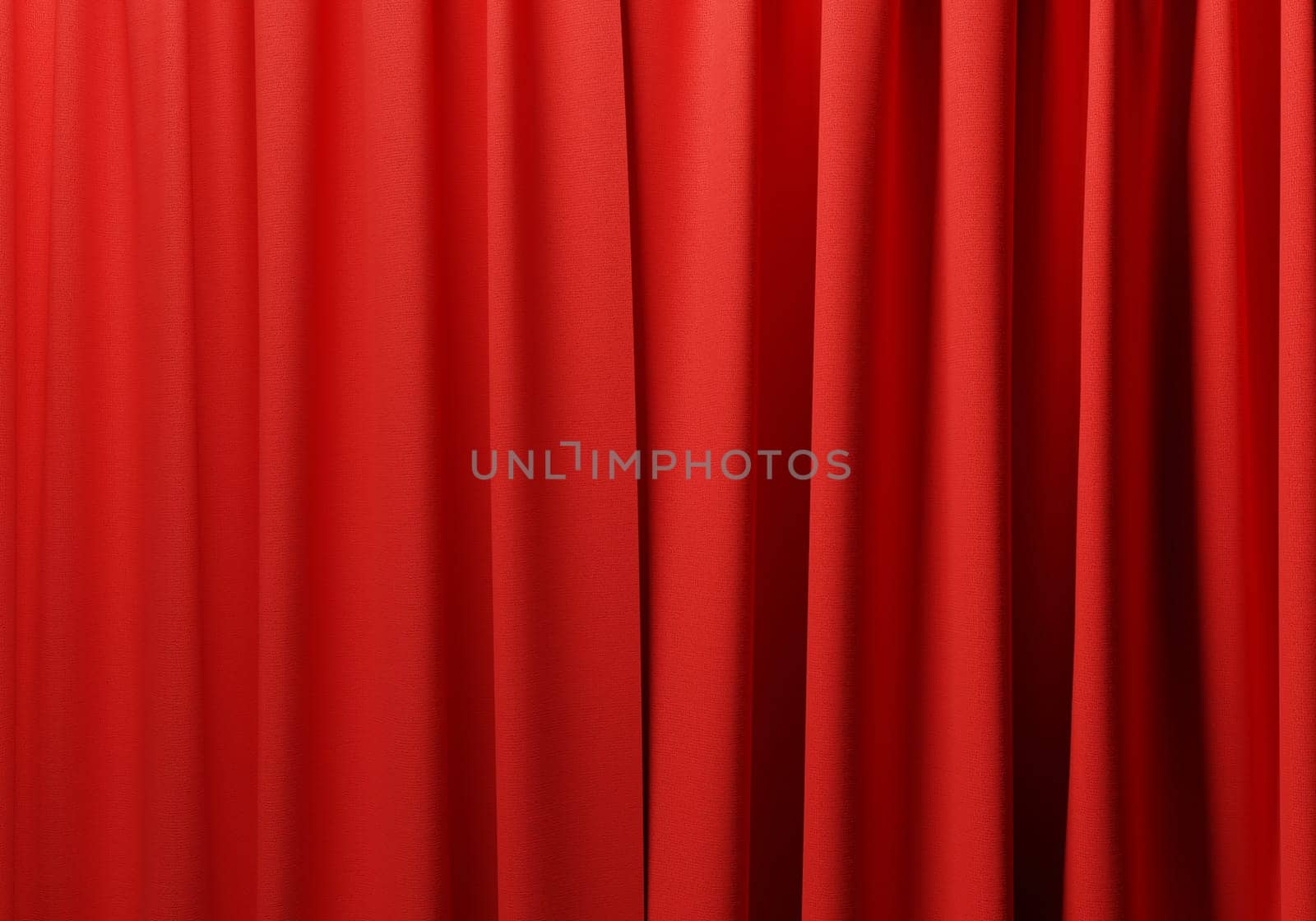 Closed red curtain using as background, presentation or entertainment concept, 3d rendering