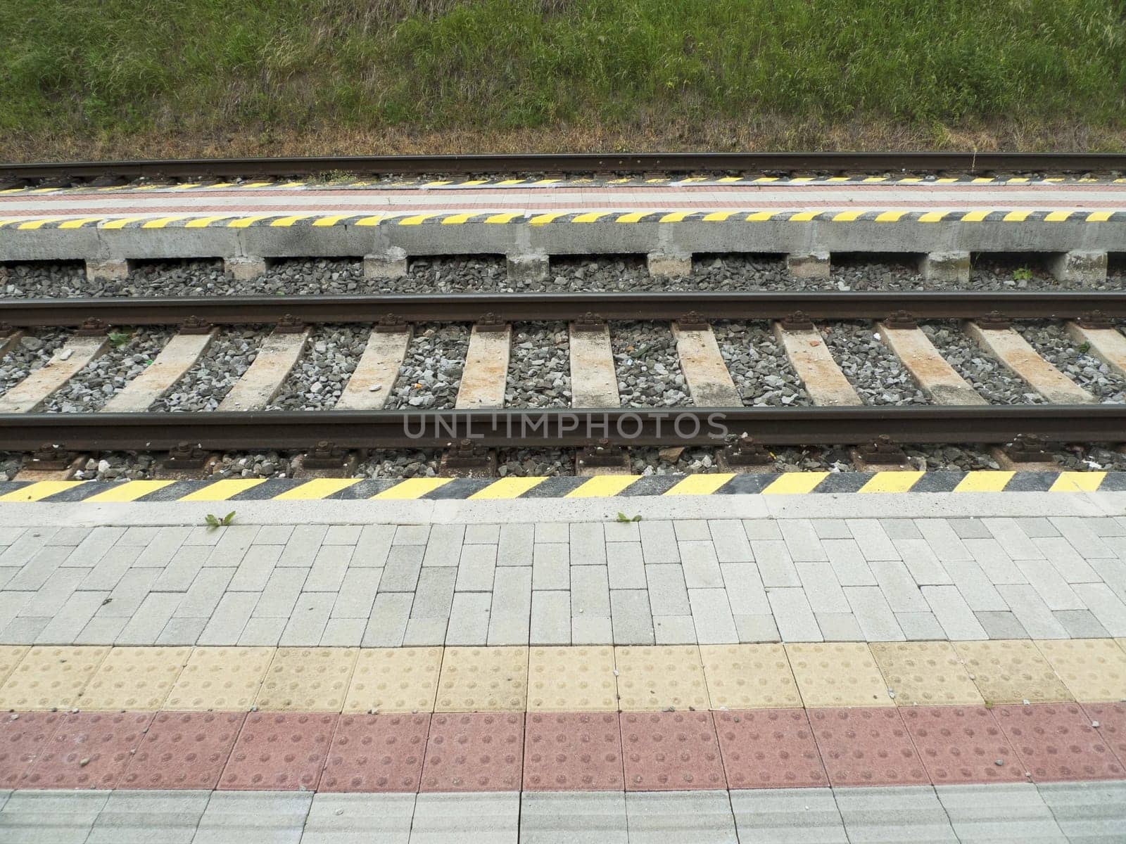 Railroad track on station