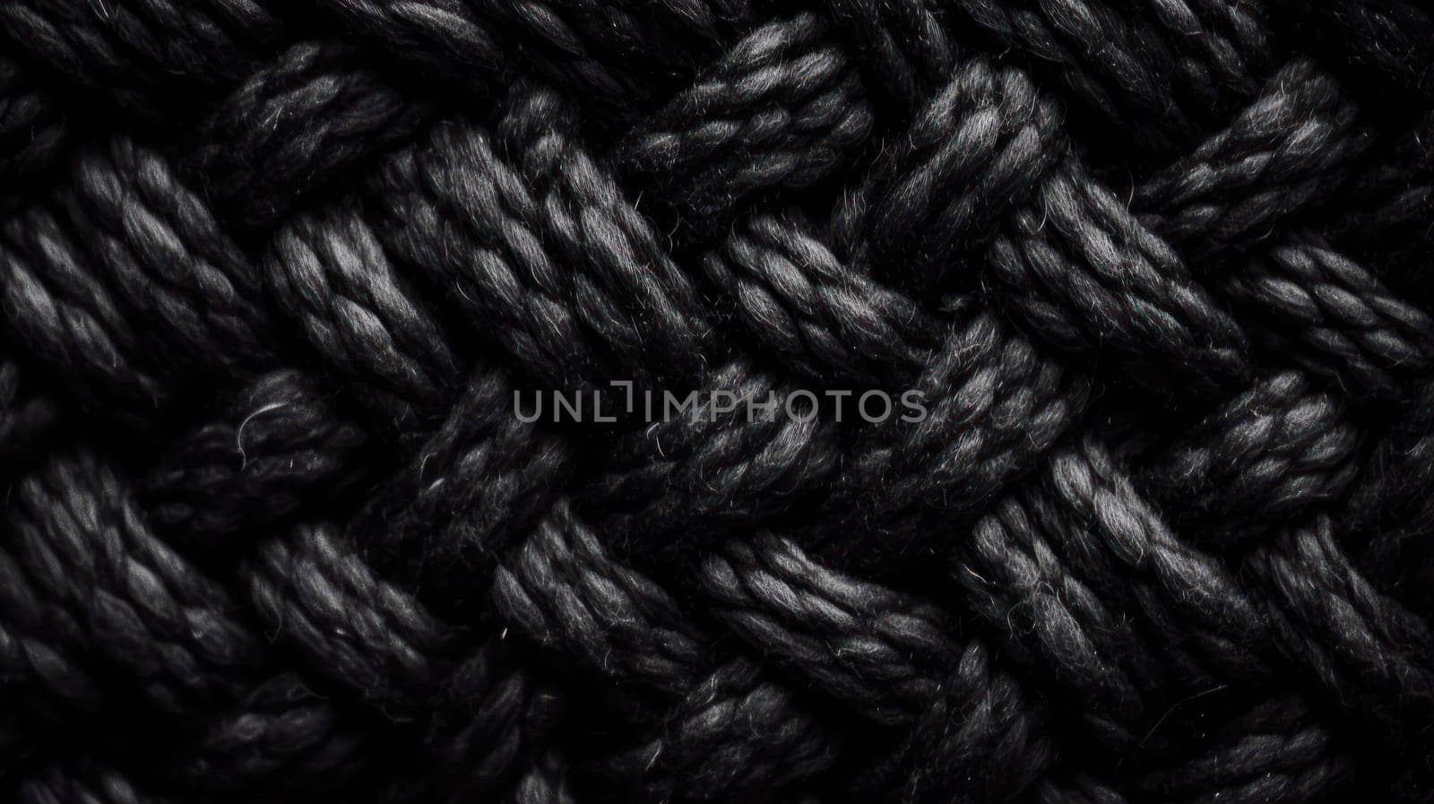 This macro photograph showcases the intricate details of textured wool with a wicker pattern on a black background. Shot from a top-down view, the hyper-detailed image features a shallow depth of field and beautiful color grading. Created using the Unreal Engine, this cinematic photo has a hyper-realistic quality that emphasizes the texture and pattern of the wool. Perfect for editorial photography or as part of a photoshoot, this image was shot using a 70mm lens and features depth of field, DOF, and tilt blur. The white balance was carefully adjusted to highlight the deep black color of the background, while the super-resolution and megapixel count create stunningly detailed imagery. This photo also features a range of lighting techniques, including natural lighting, studio lighting, soft lighting, and moody lighting.