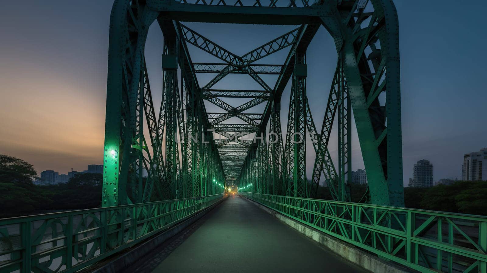 The modern metal design bridge, generative ai