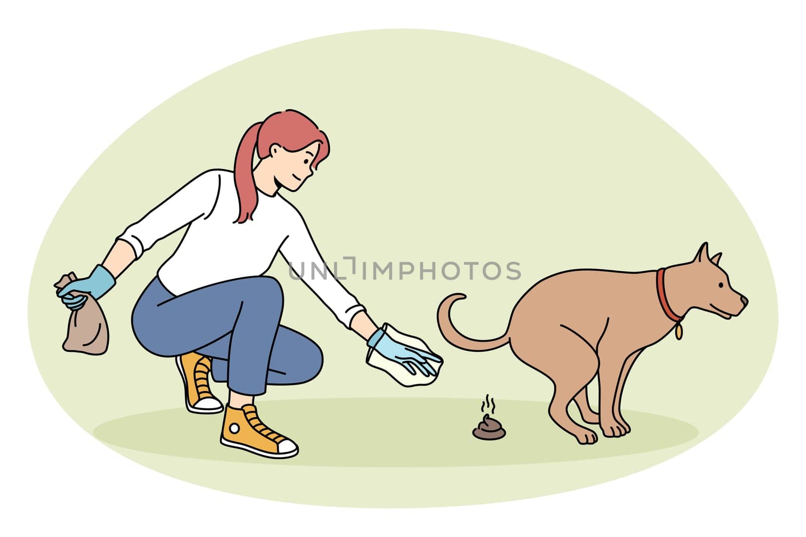 Taking care of pets and environment concept by VECTORIUM