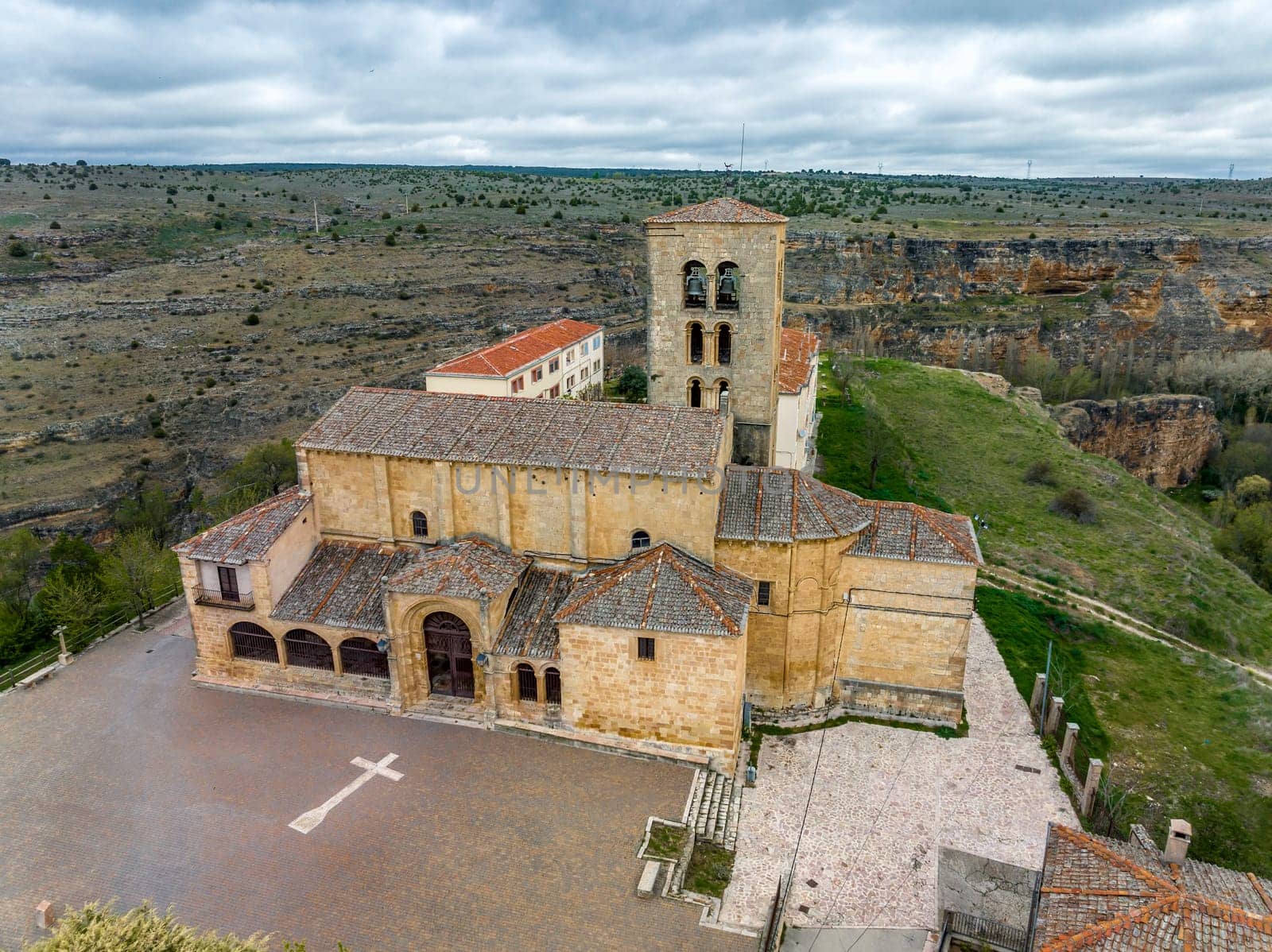 Sanctuary of Our Lady of Pena facade in Sepulveda province of Segovia, Spain