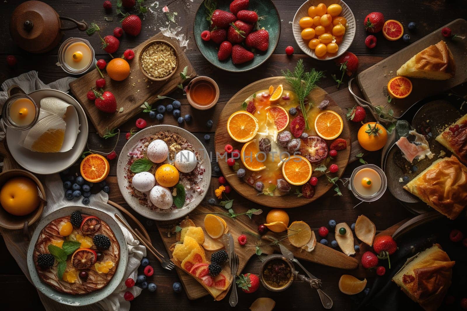 Brunch in style at our buffet with bottomless mimosas served all day (generative AI)