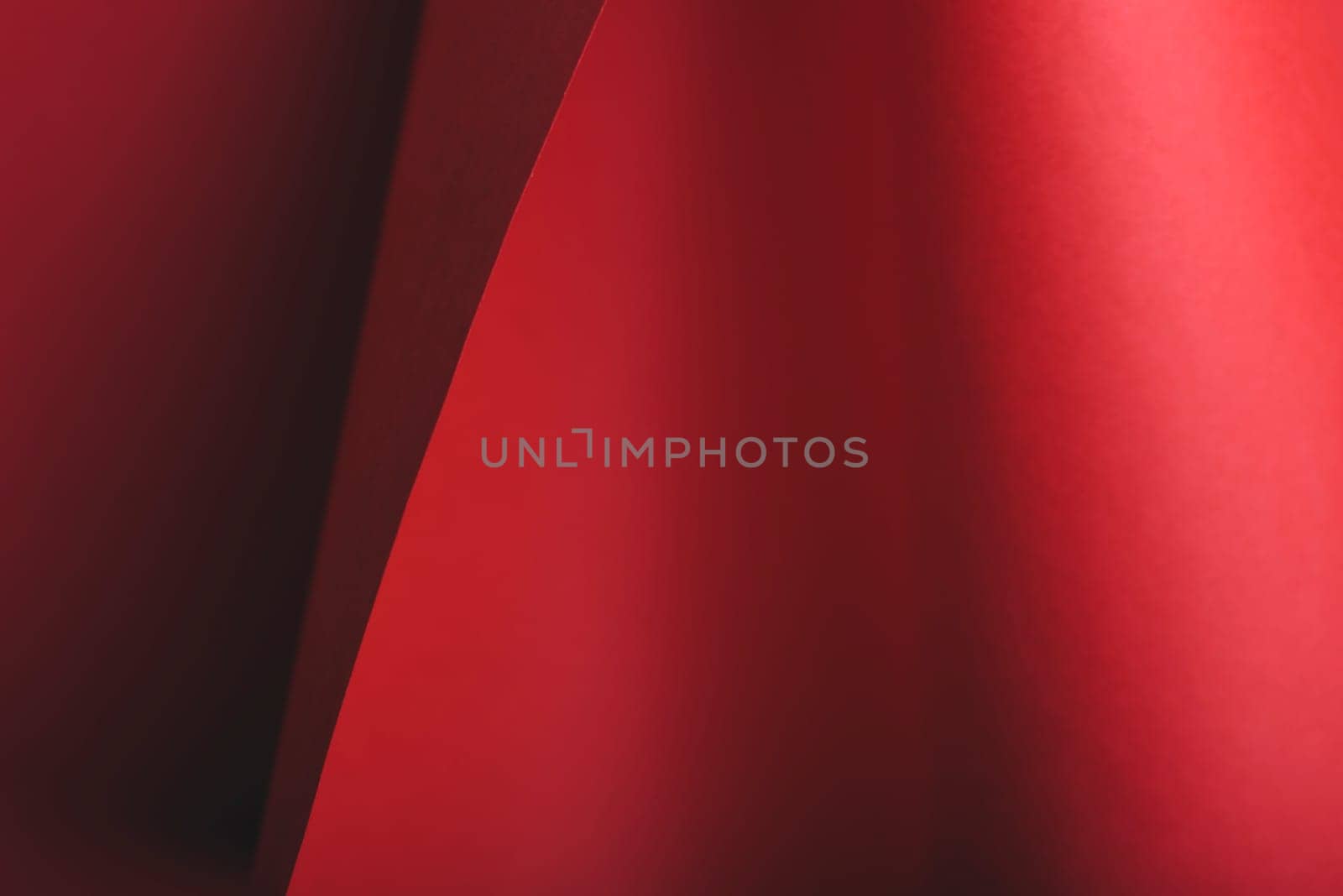 Chinese new year design. Abstract red geometry creative shape background. Flat lay minimalist layout for lunar new year. Modern and trendy minimal paper composition.