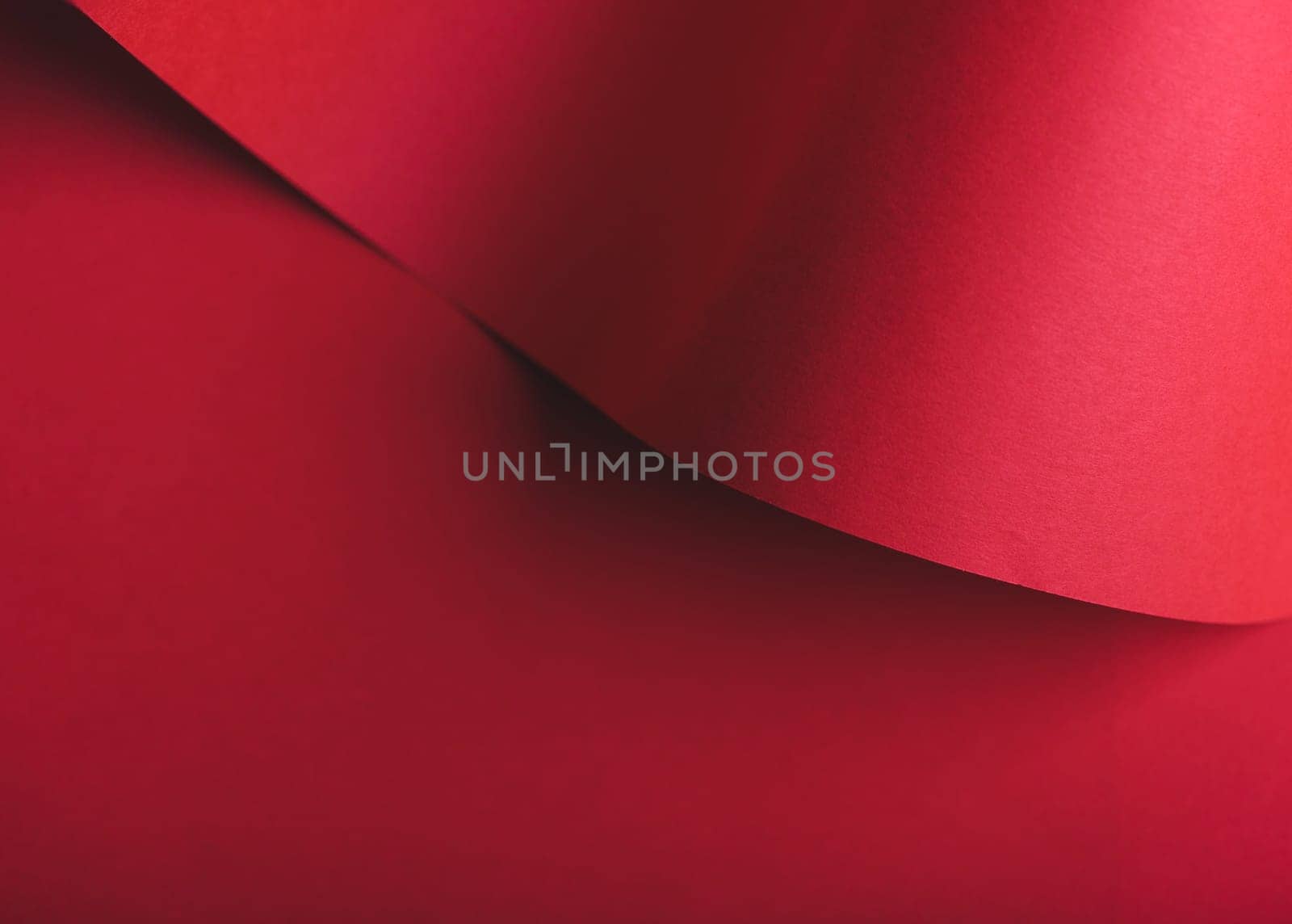 Chinese new year design. Abstract red geometry creative shape. Valentines day background. Flat lay minimalist layout for lunar new year.