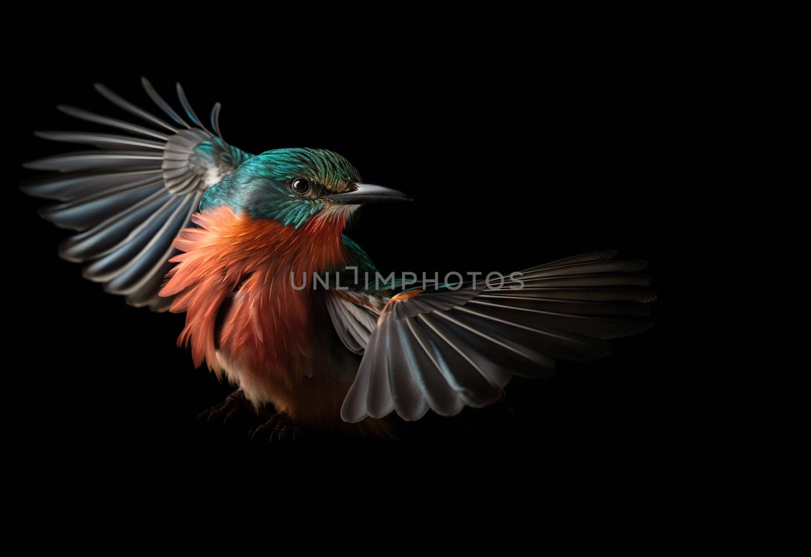 Bird in flight - Generative AI, AI generated