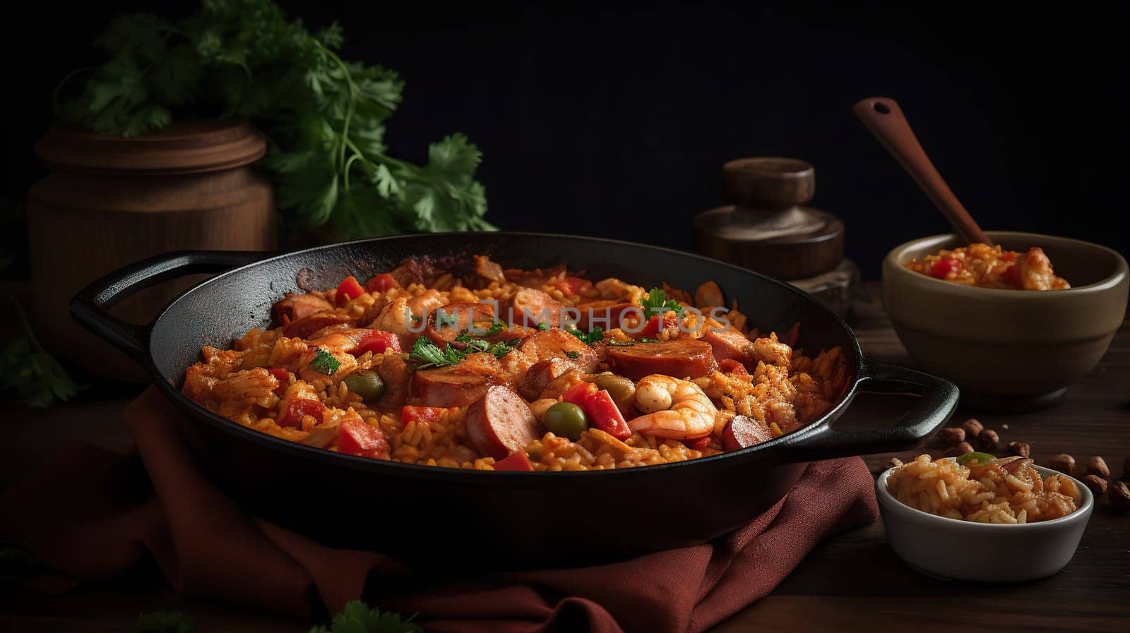 delicious spicy Jambalaya - Generative AI