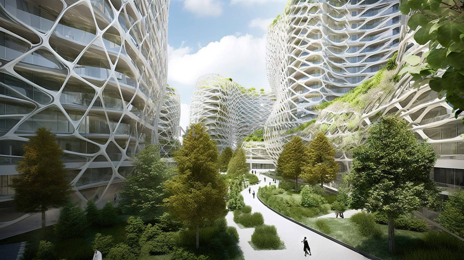 Eco-friendly city, Generative AI, AI generated