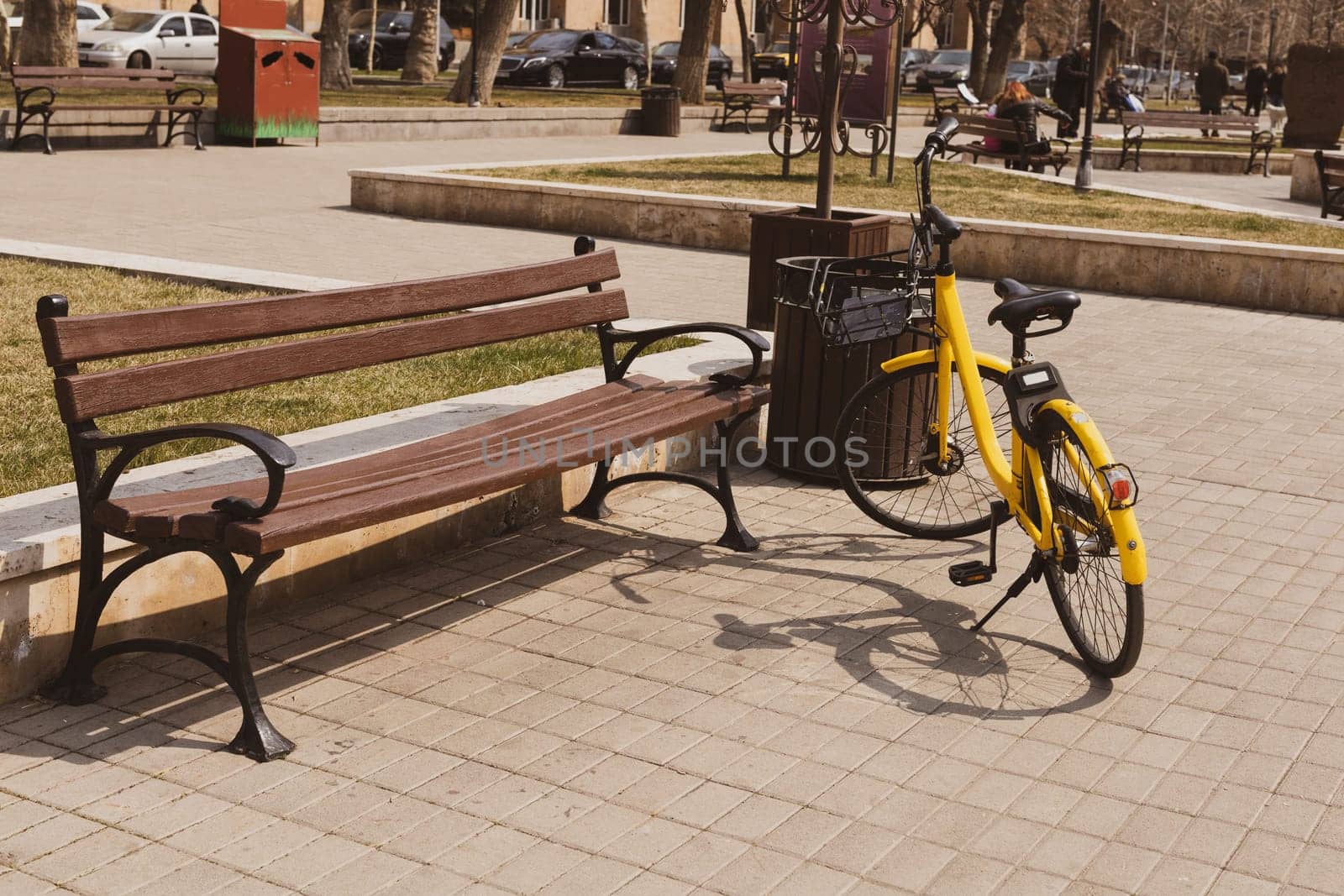 Cycling or commuting in city urban environment ecological transportation