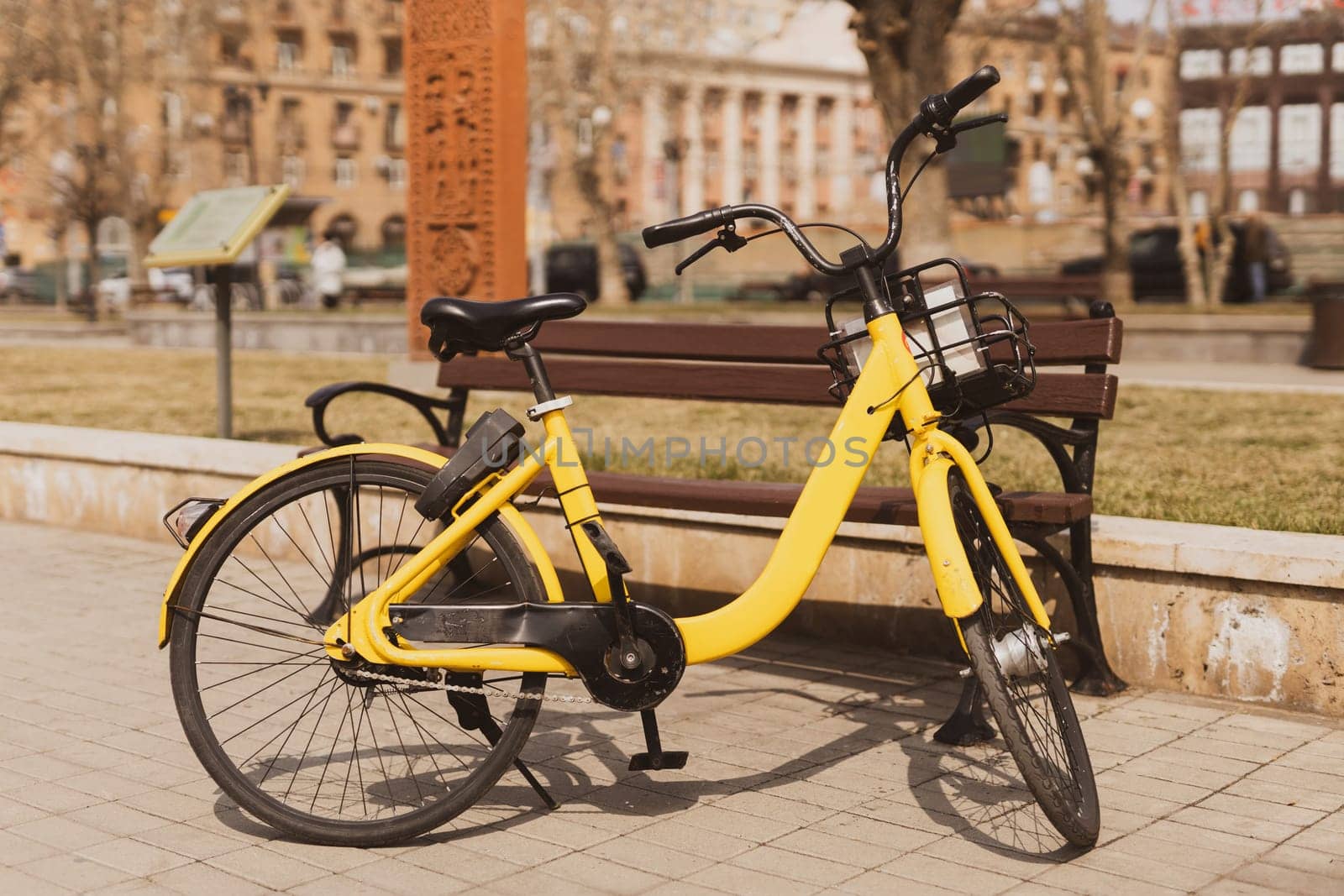 Cycling or commuting in city urban environment ecological transportation