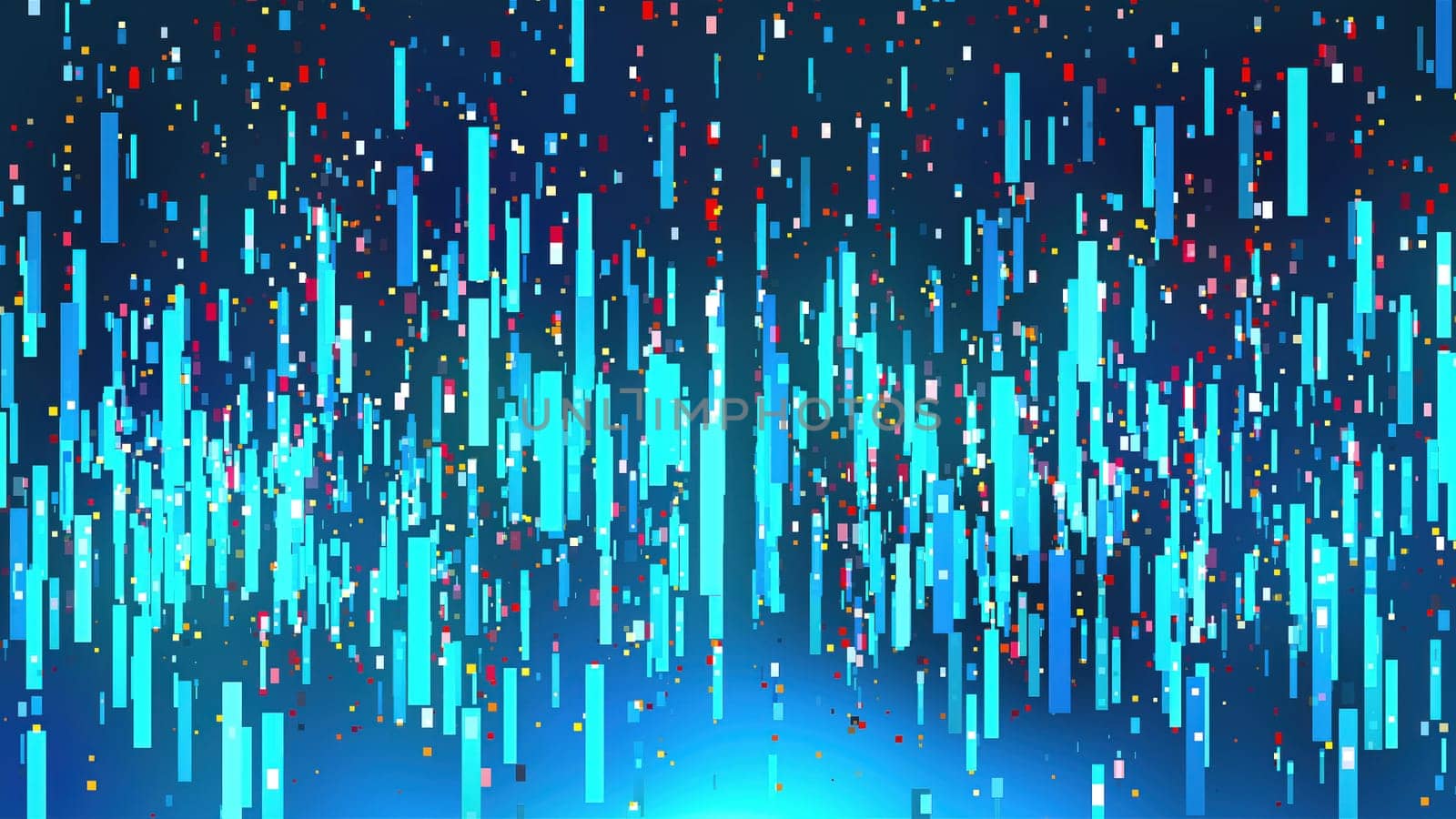 Digital technology blue background. Computer generated 3d render
