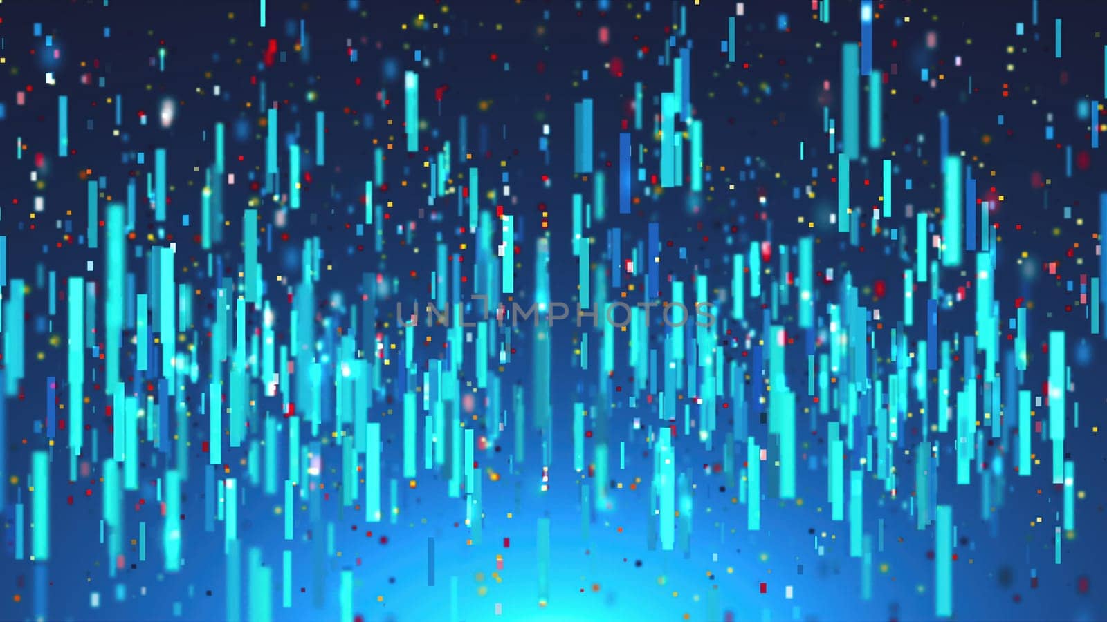Digital technology blue background. Computer generated 3d render
