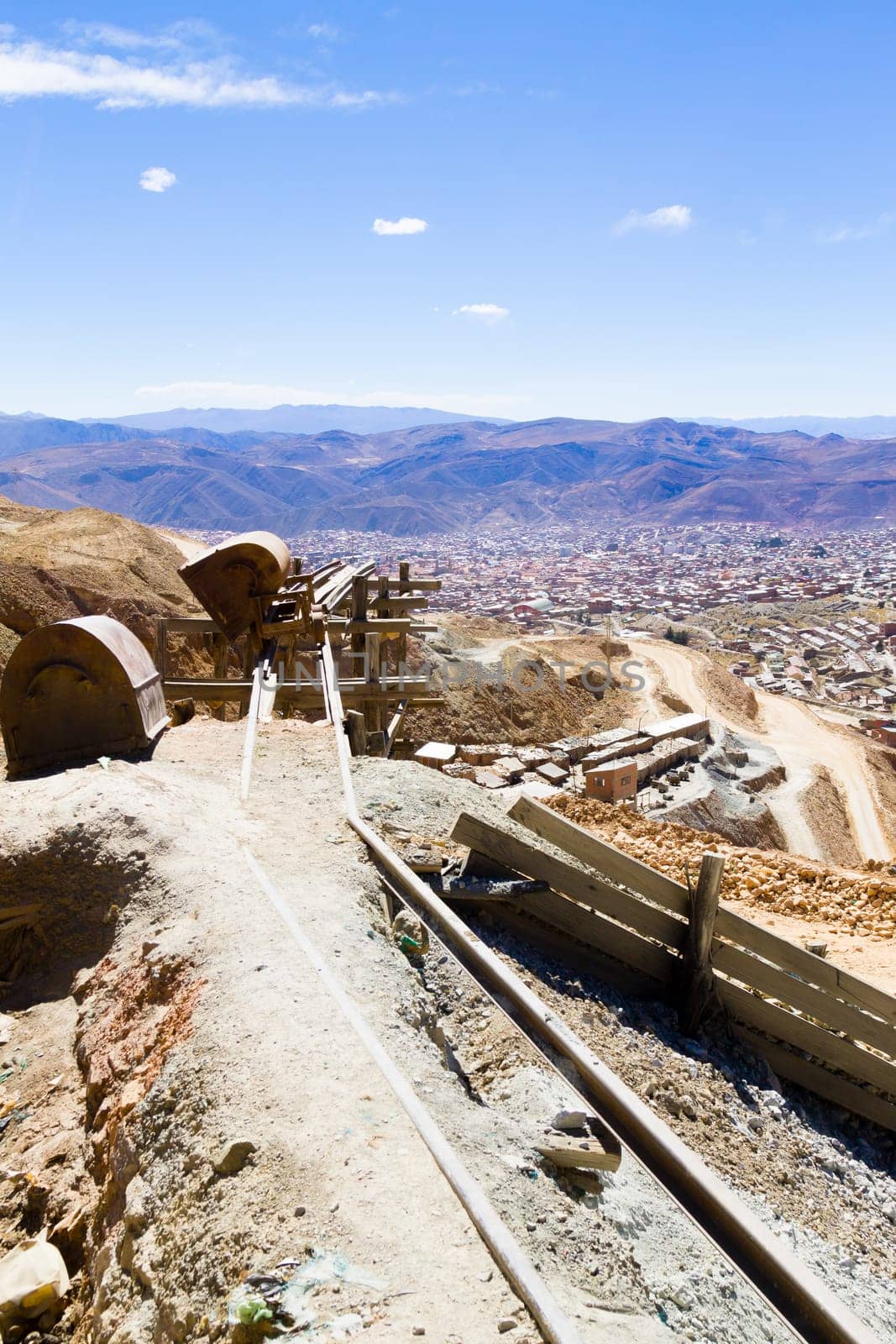Potosi aerial view,Bolivia.Bolivian mining city
