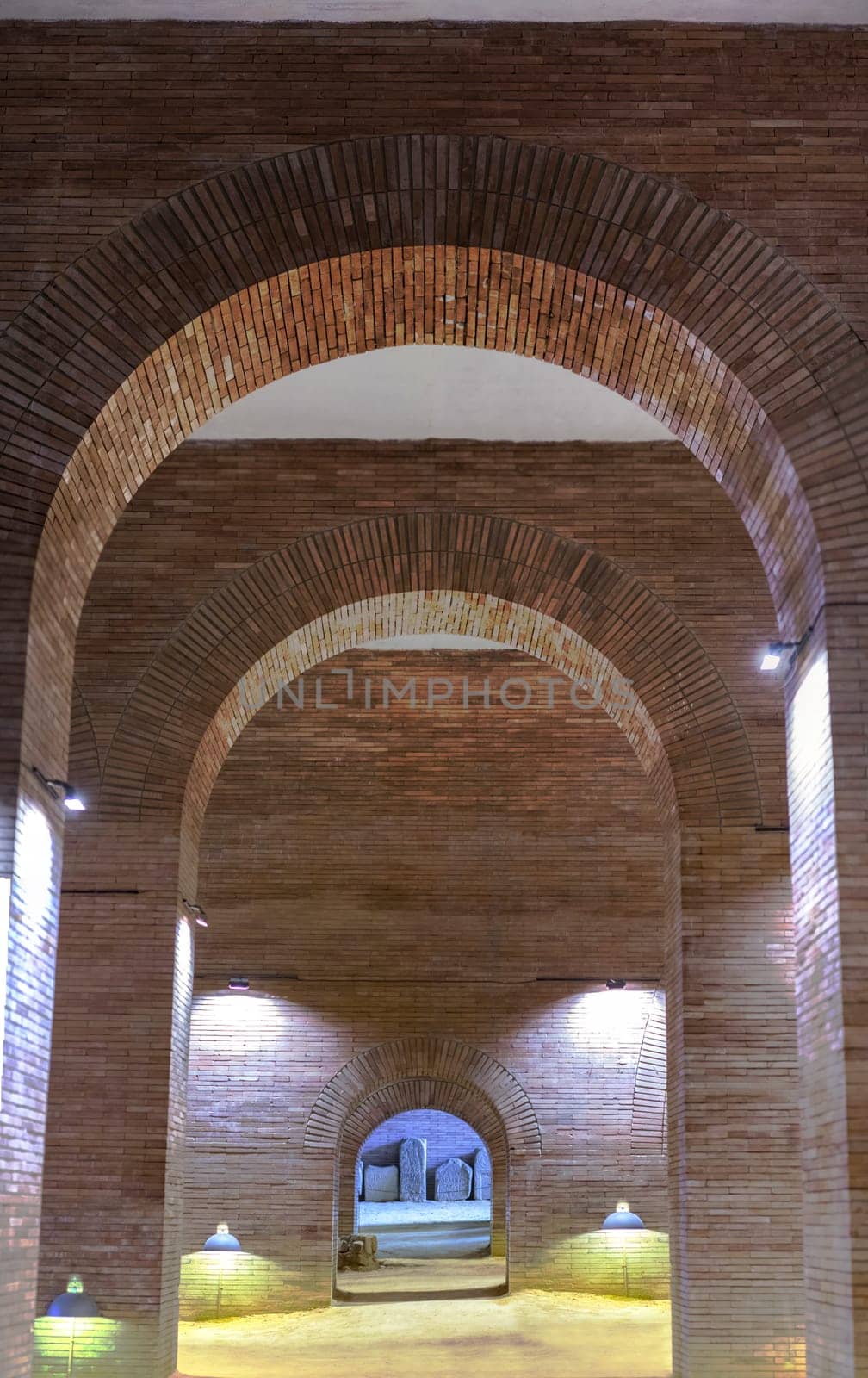 Merida, Spain - Sept 4th, 2018: National Museum of Roman Art in Merida, Spain. Crypt