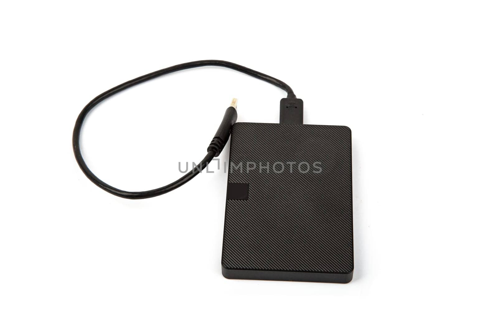 Black portable Harddrive isolated over white background