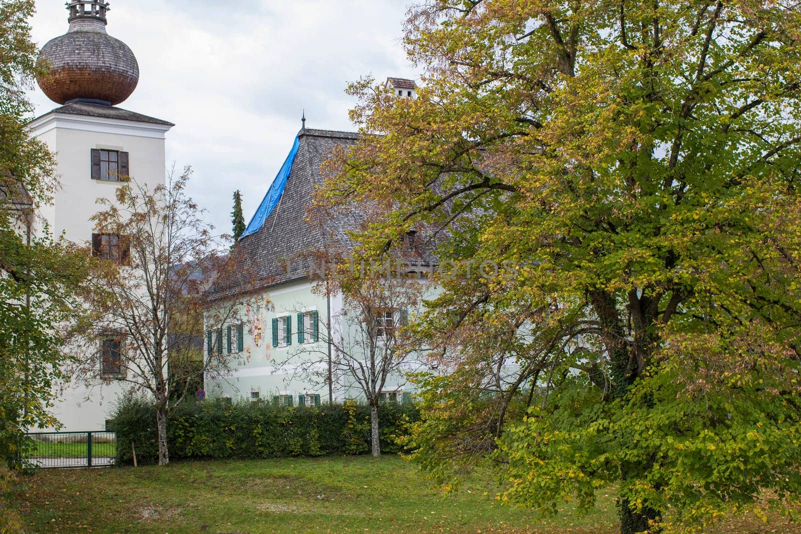 Old house in Toscana Park in Gmunden, Austria