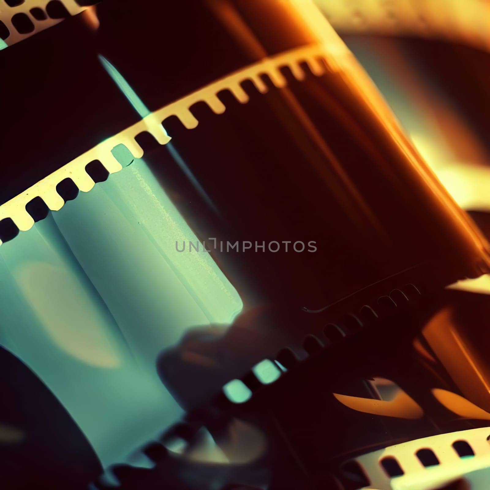 Close up of  vintage 35mm film leader