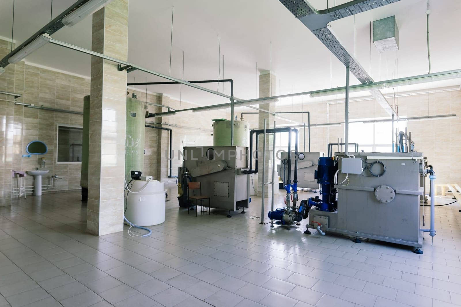Boiler station and boiler room. Engine room, technical equipment