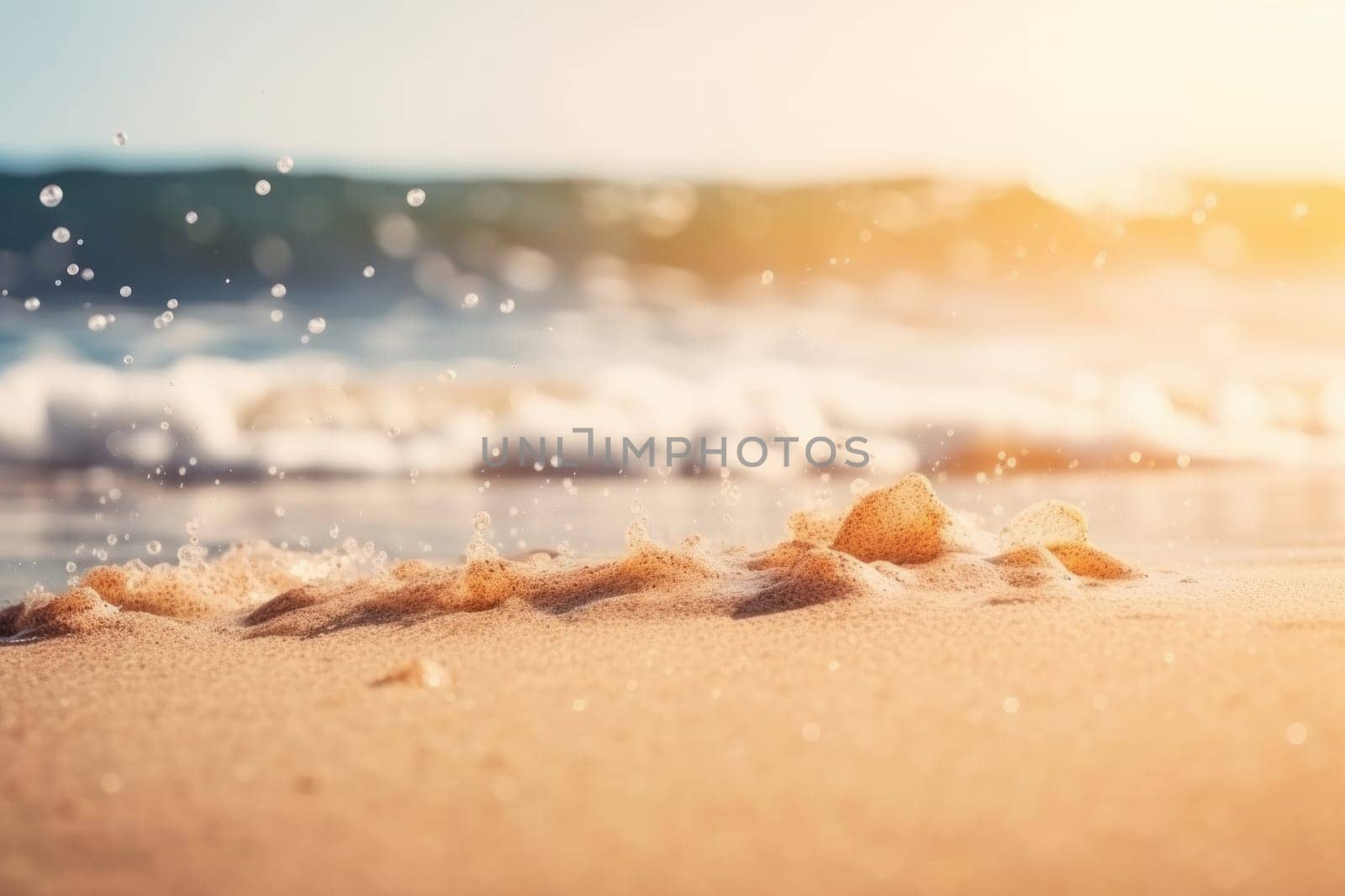 An exotic starfish on a beautiful sandy beach surrounded by pristine water. A perfect shot for travel, vacation, and adventure enthusiasts. AI Generative