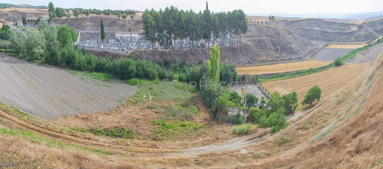 Estremera, beautiful little town in Las Vegas County, Madrid, Spain. Municipal cemetery