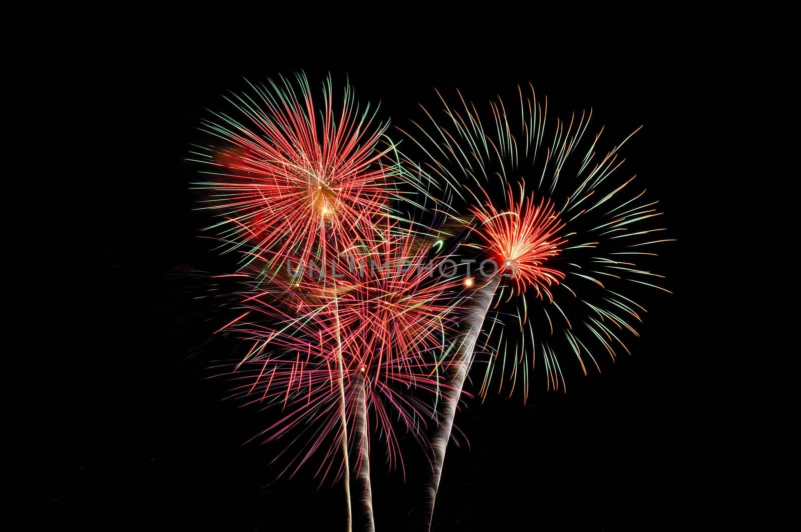 Fireworks picture taken during the 2010 East Lansing 4th of July fireworks display