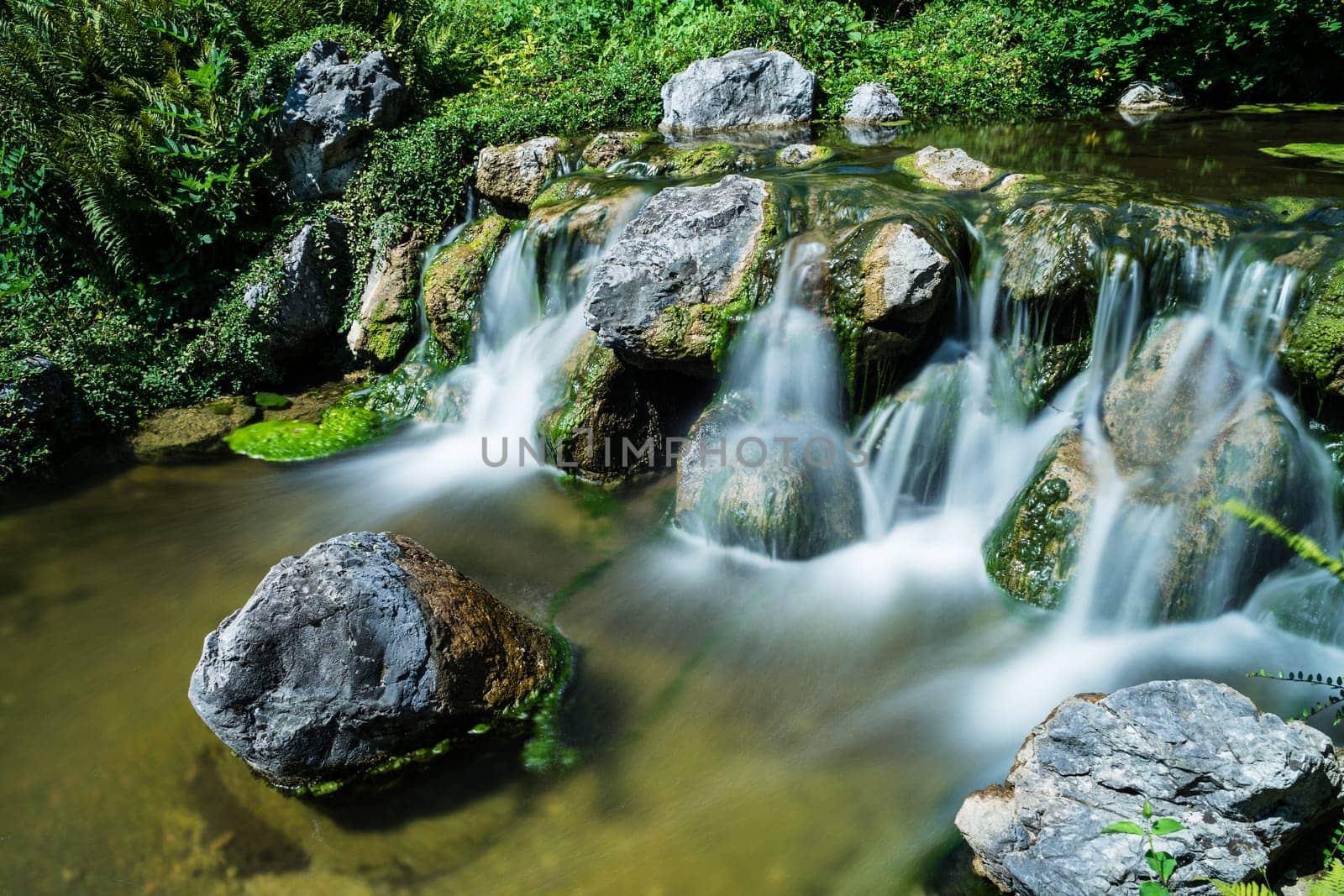 Waterfall Mountain Stream,landscape with blurred water