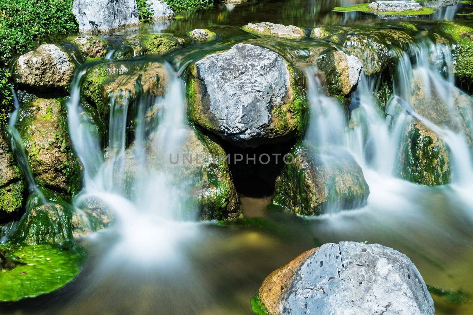 Waterfall Mountain Stream,landscape with blurred water