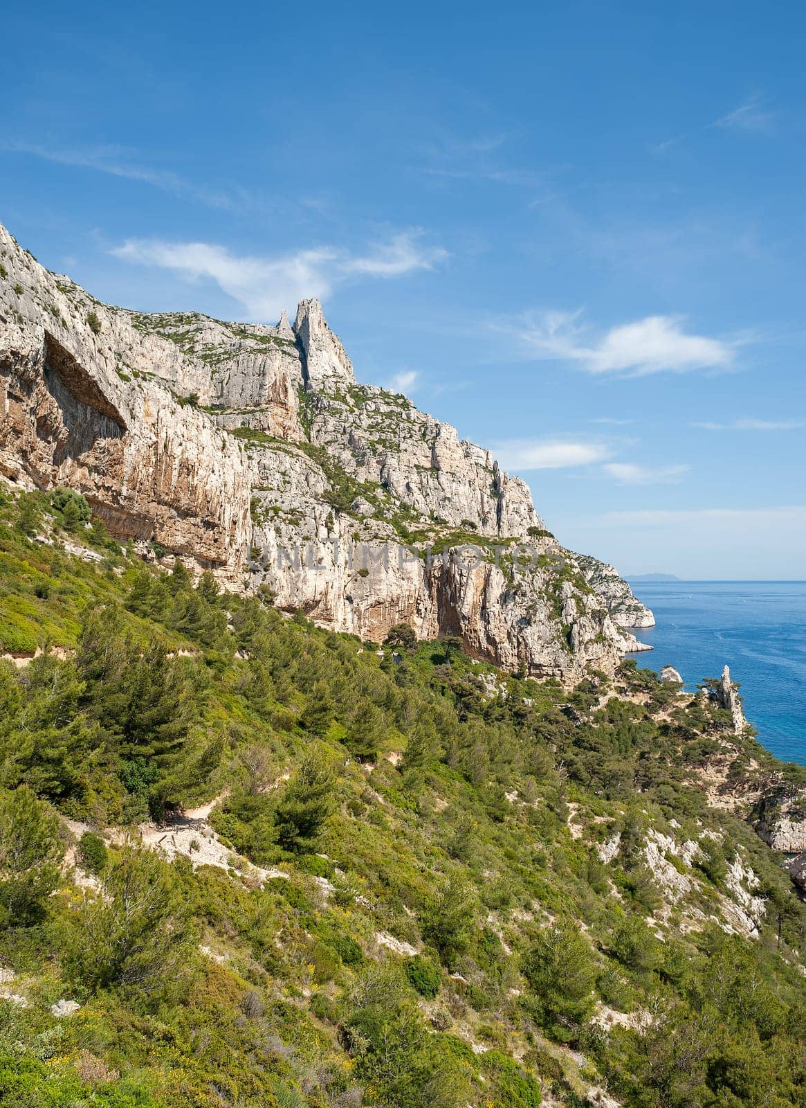 Calanques coastal landscape near Marseille in southern France