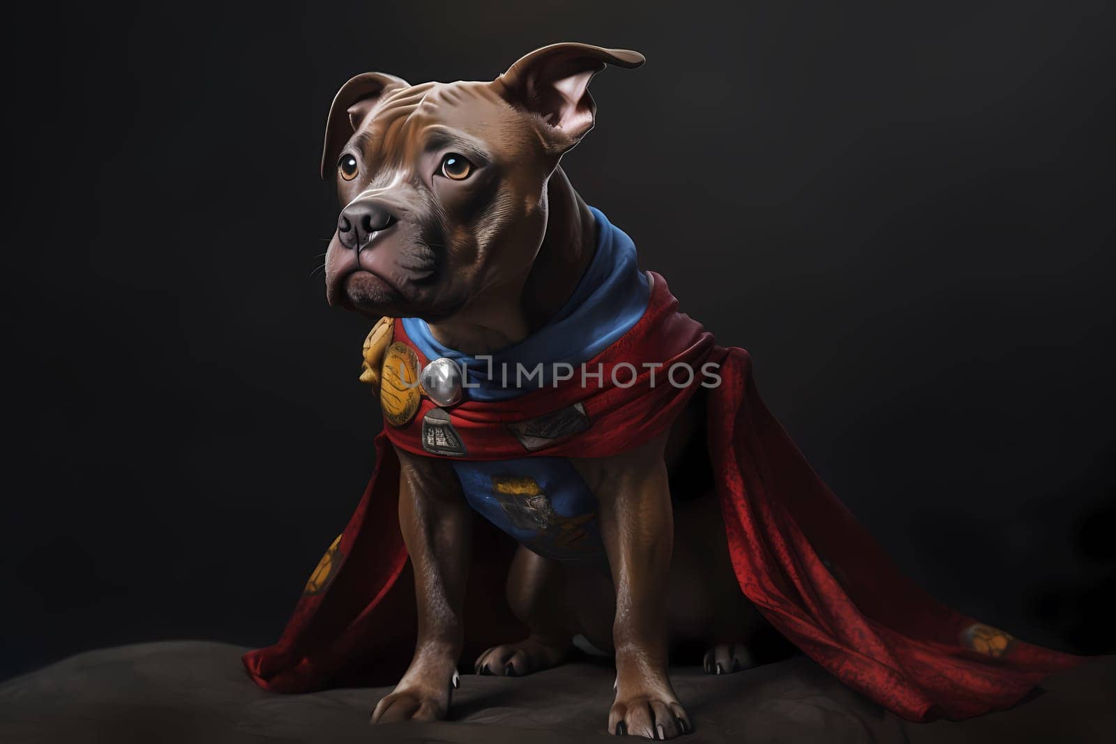 This puppy is an adorable superhero, ready to save the world with its cuteness