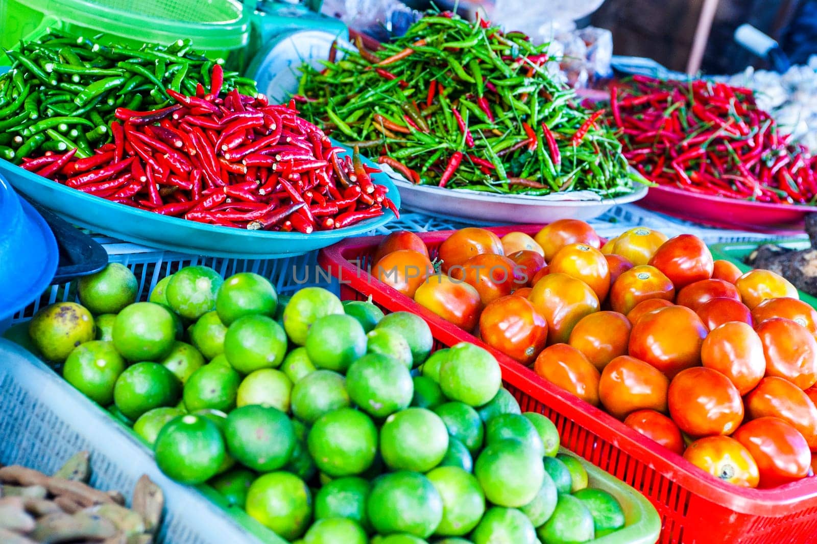 Vegetables market in Phuket, Thailand, Asia
