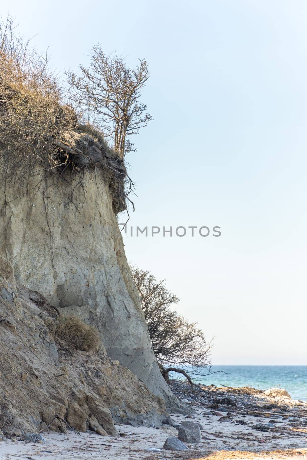 Erosion, sand and land erosion on the Baltic Sea beaches of Rügen and Usedom