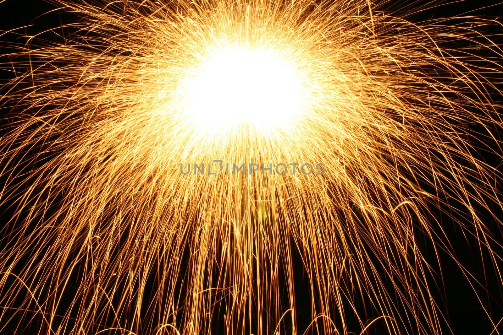 celebration sparks  on black background