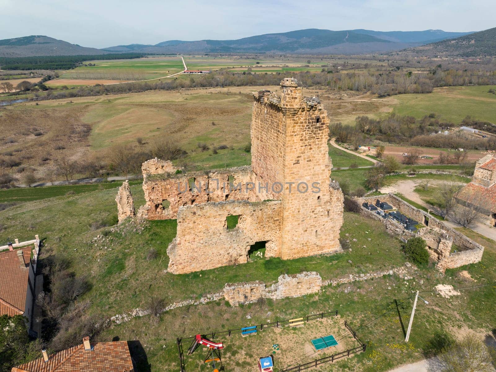 The medieval stately castle of Hinojosa de la Sierra XV century Soria Province Spain