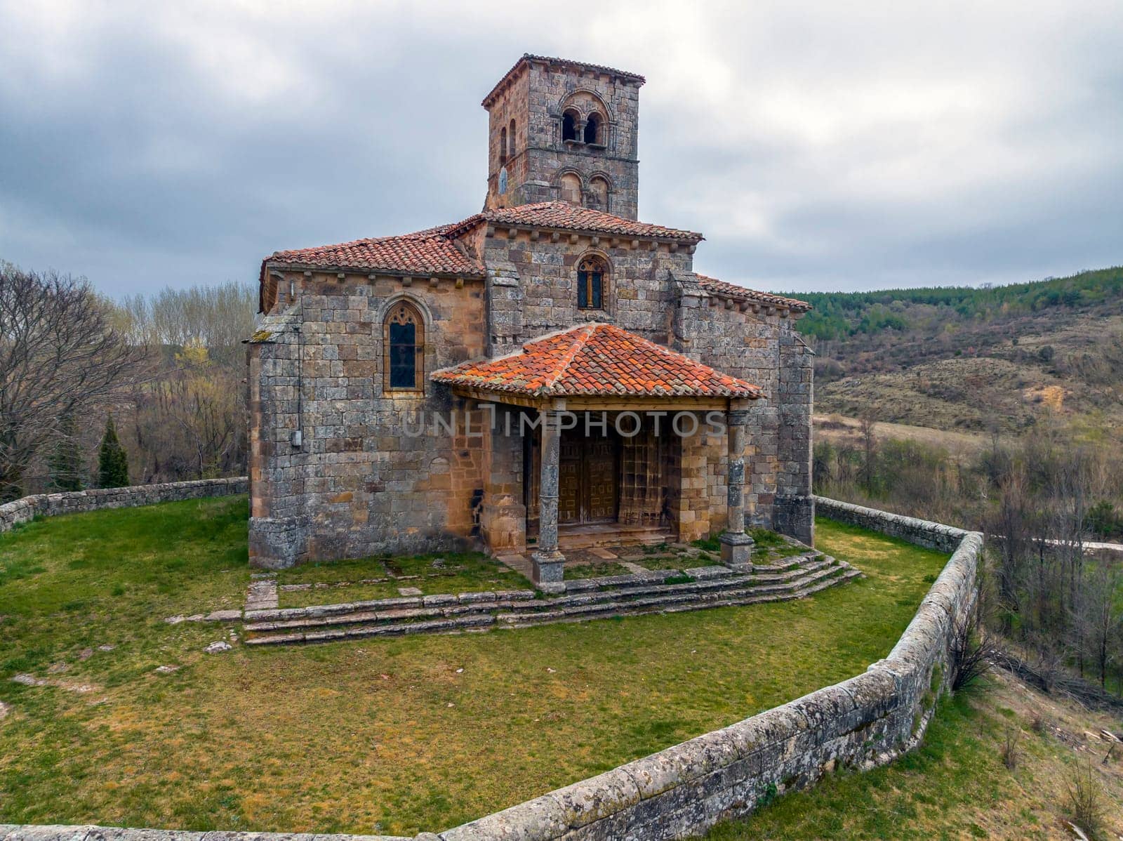 Church of San Martin Obispo in Jaramillo Quemado, a beautiful town in Spain belonging to the province of Burgos