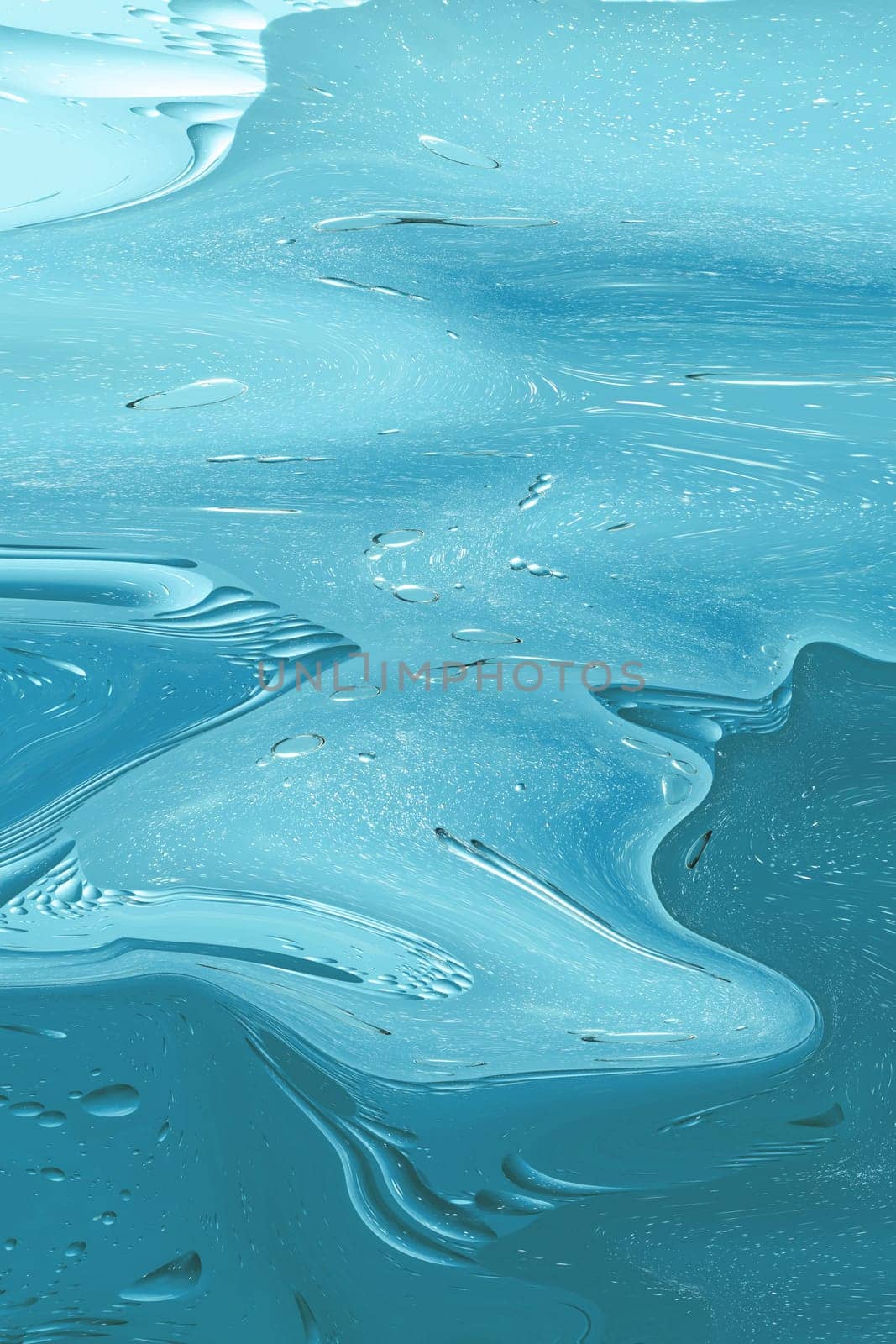 Abstract blue water color wave. Vertically.