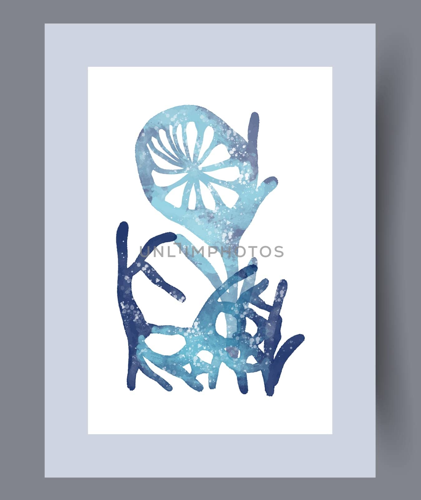 Still life flower nordic plant wall art print. Printable minimal abstract flower poster. Contemporary decorative background with plant. Wall artwork for interior design.