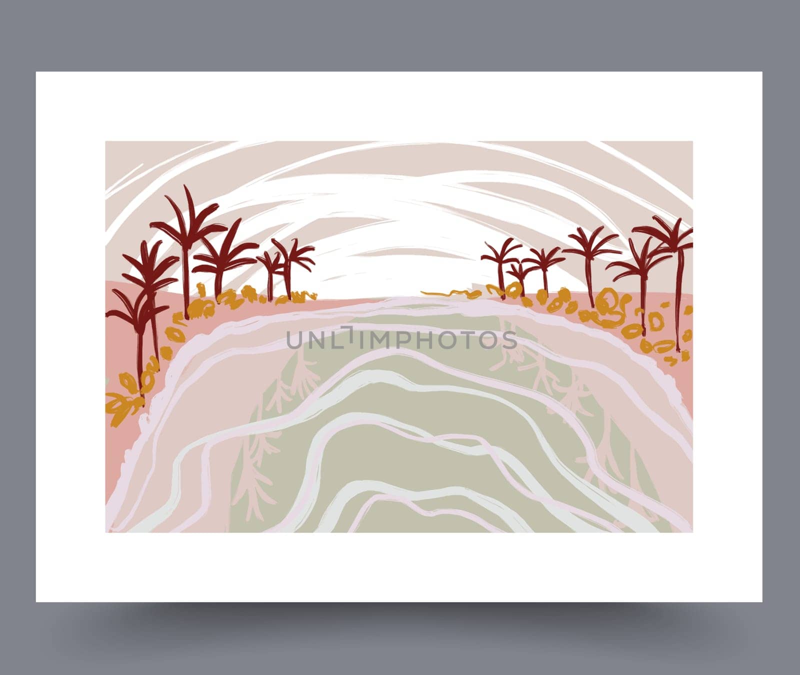 Still life flower nordic plant wall art print. Printable minimal abstract flower poster. Contemporary decorative background with plant. Wall artwork for interior design.
