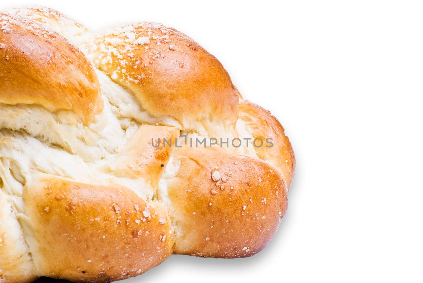 Fresh sweet roll isolated over white background
