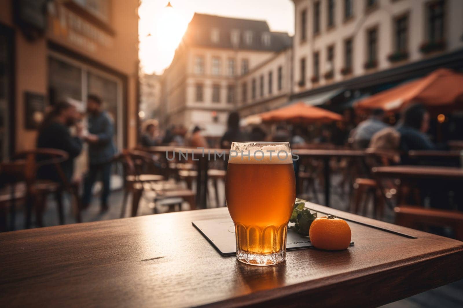 Enjoying cold beers amidst the bustle of a lively street