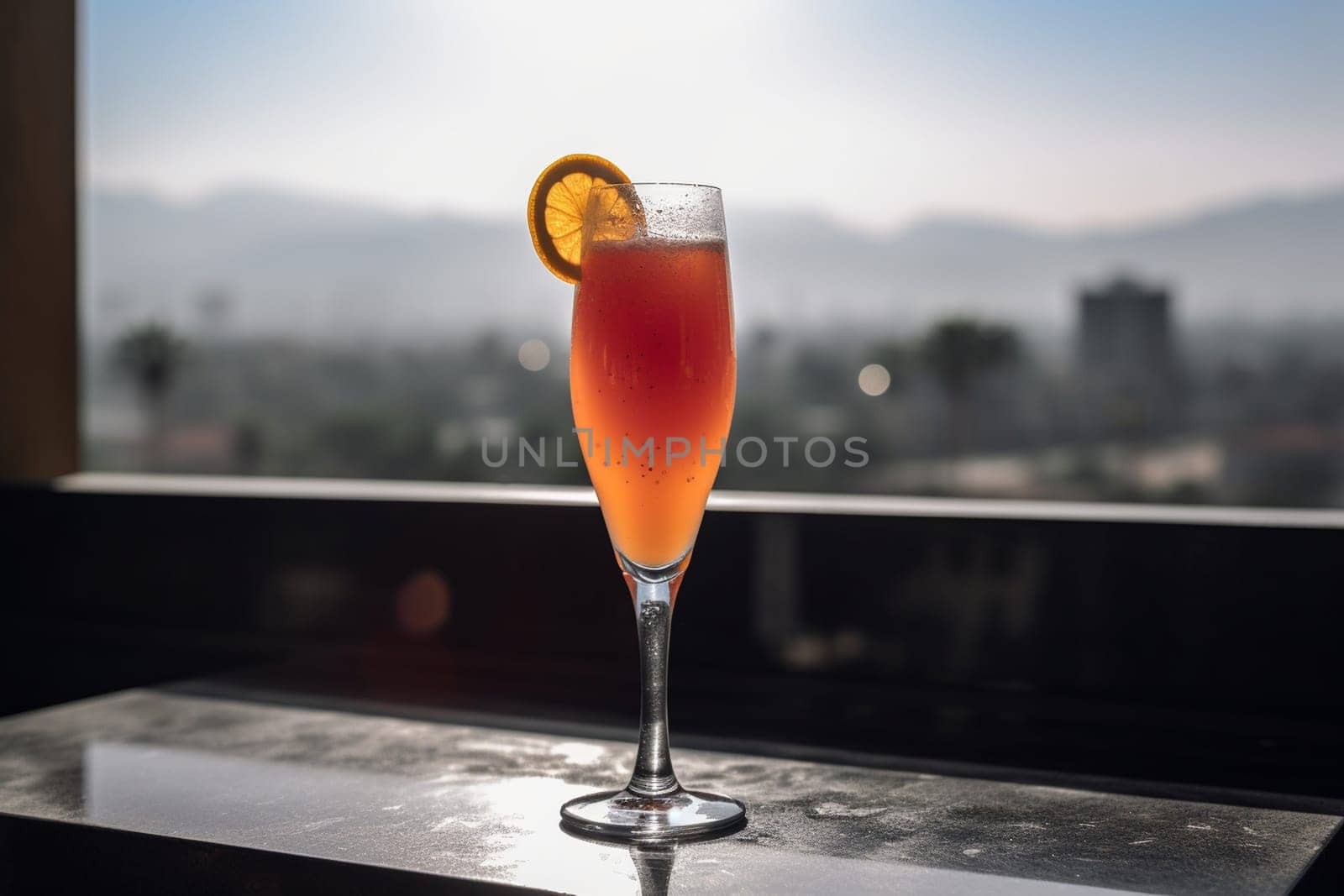 A bellini at a rooftop bar
