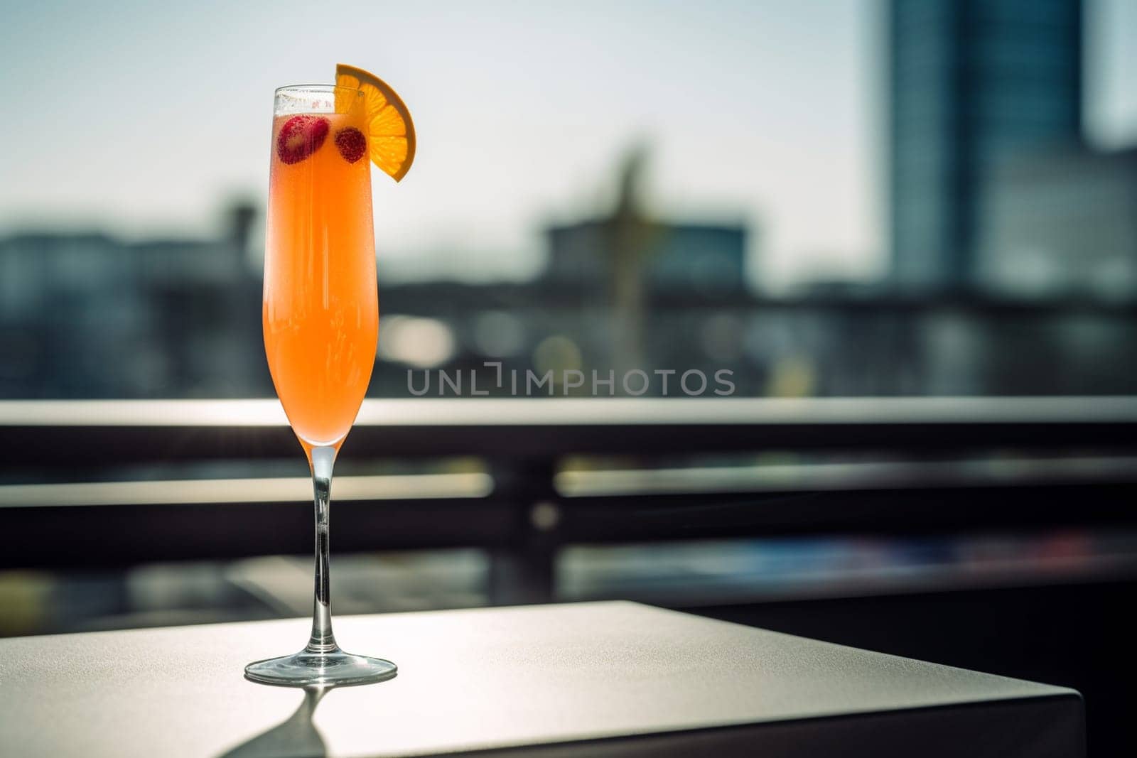 A bellini at a rooftop bar