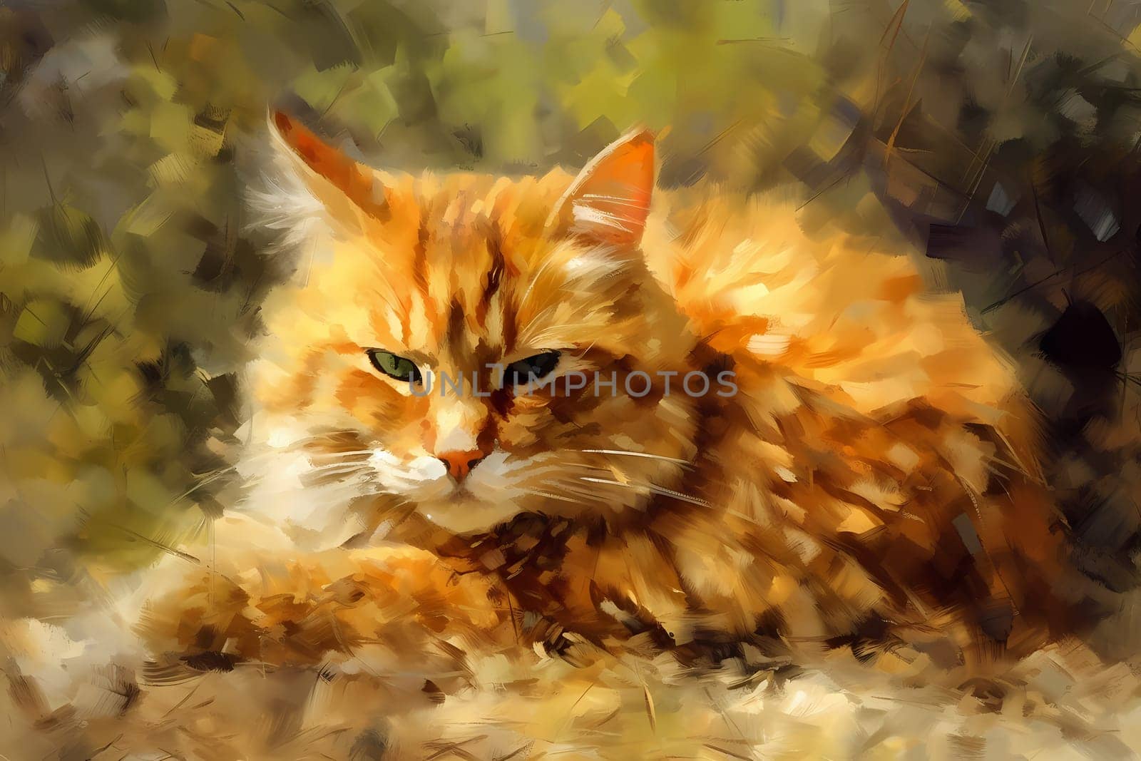 The elegant cat is cleaning its sleek fur with meticulous care and precision. (generative AI)