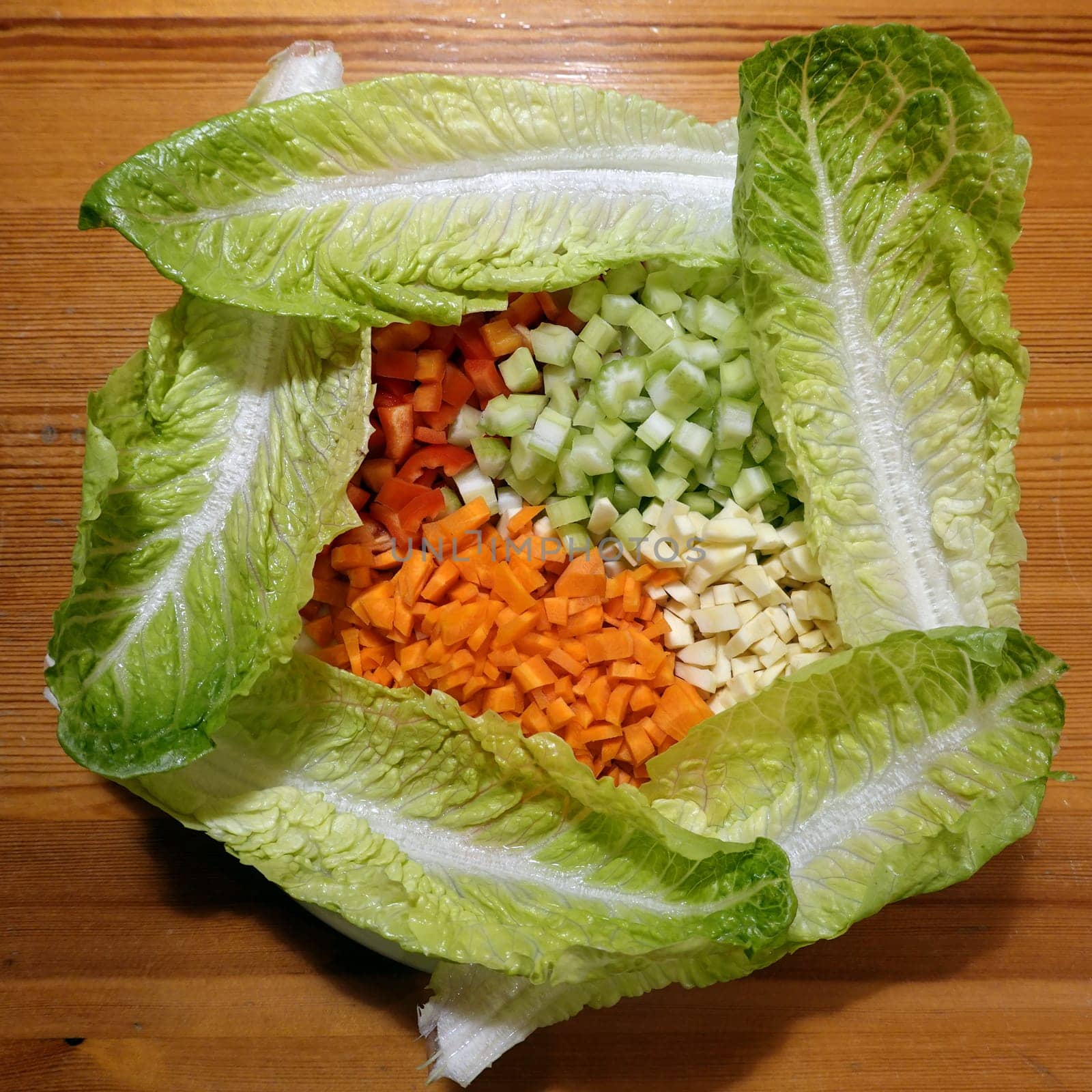 bunter Rohkostsalat mit Möhren,Pastinaken,Paprika und Staudensellerie