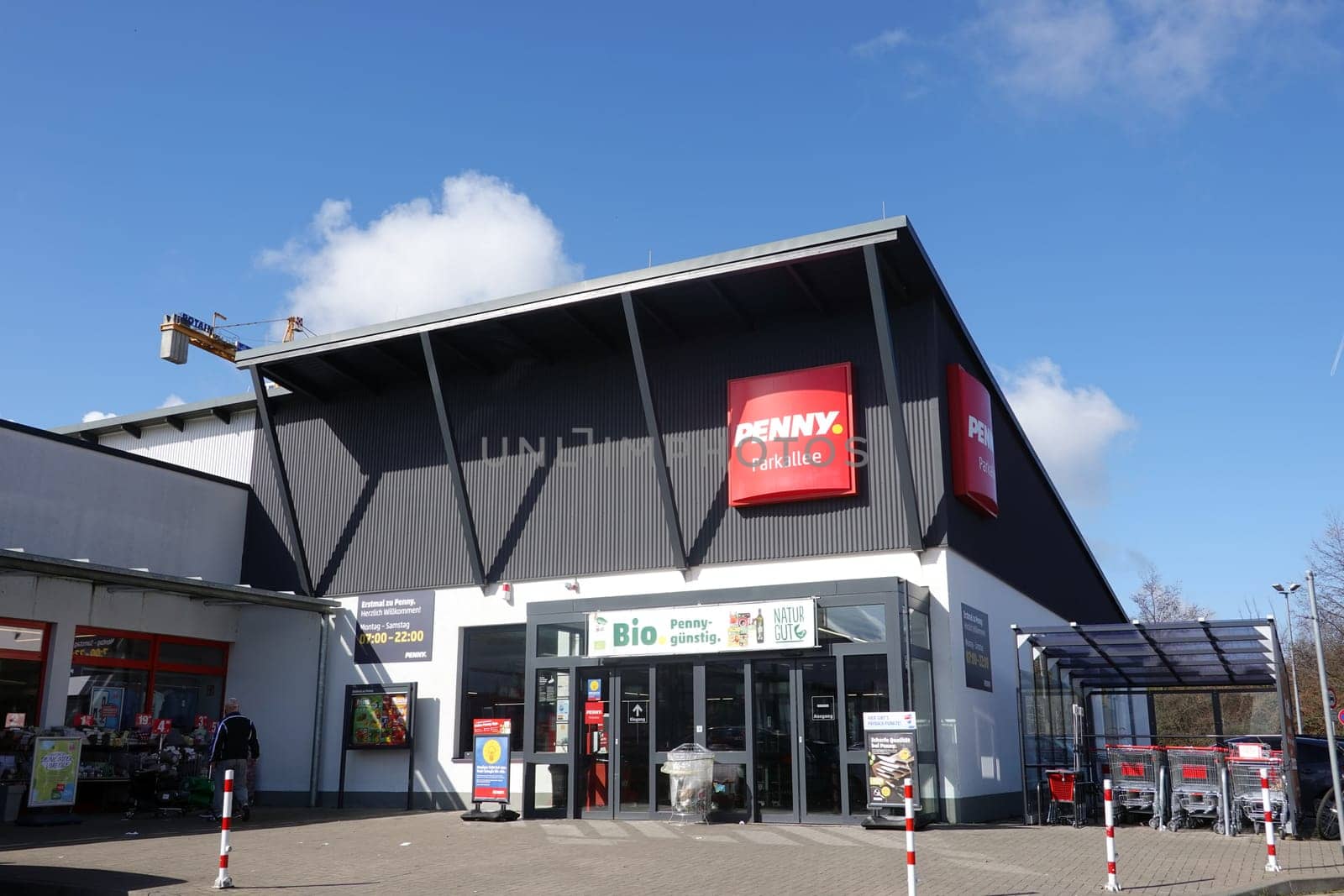 Filiale eines Penny Marktes, Lebensmittel-Discounter der Rewe-Gruppe, Nordrhein-Westfalen, Deutschland, Weilerswist