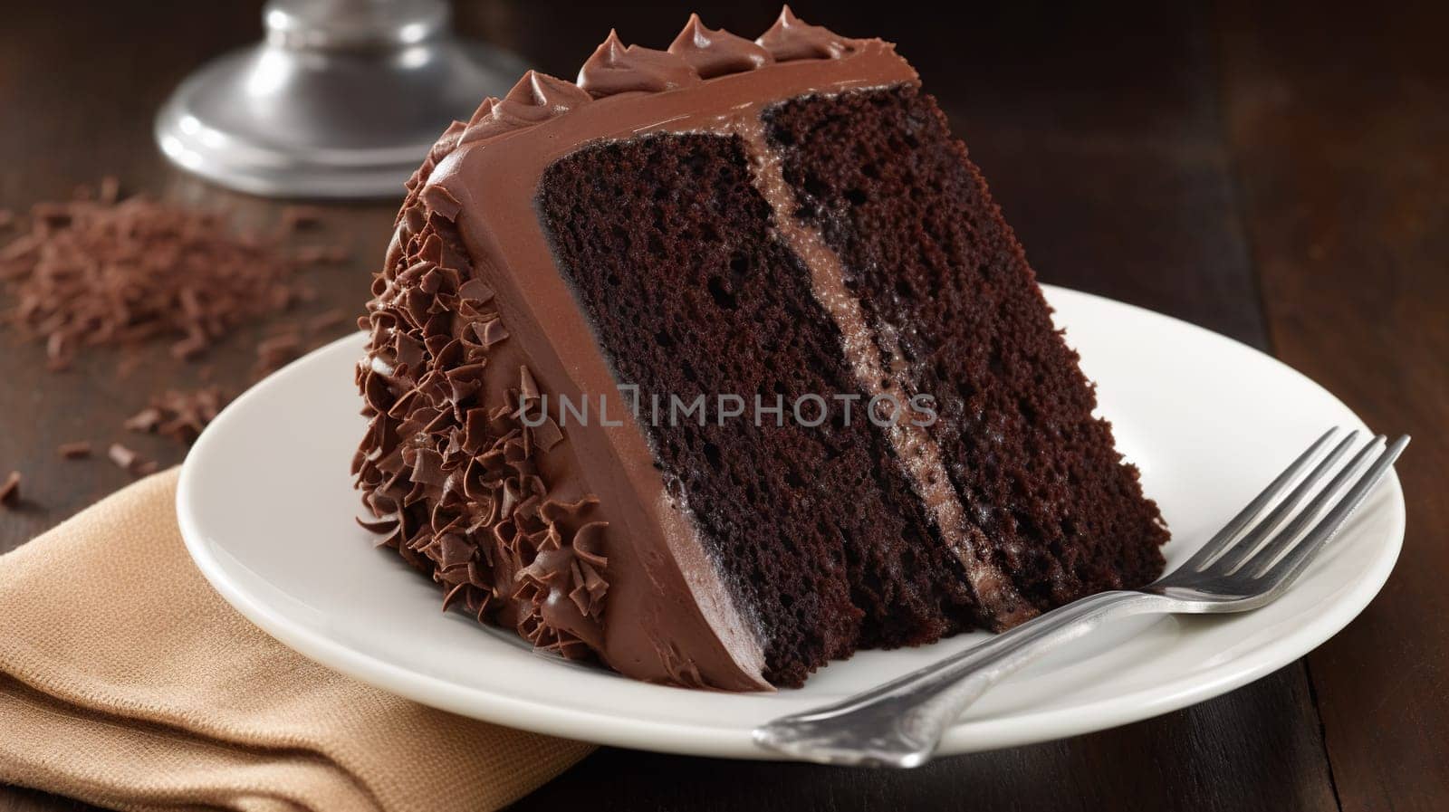 Chocolate cake dessert, Generative AI